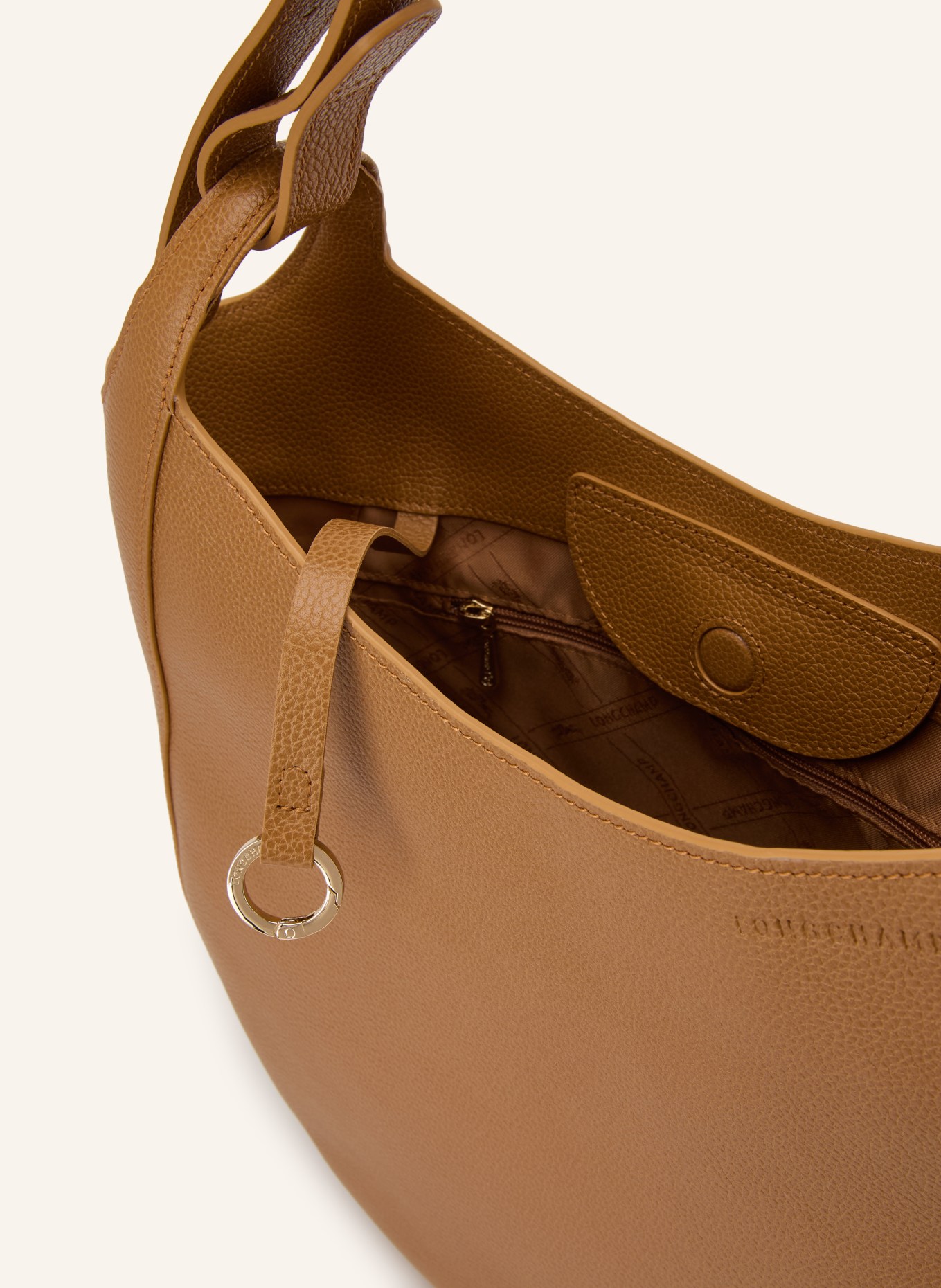 LONGCHAMP Schultertasche LE FOULONNÉ LARGE: COGNAC