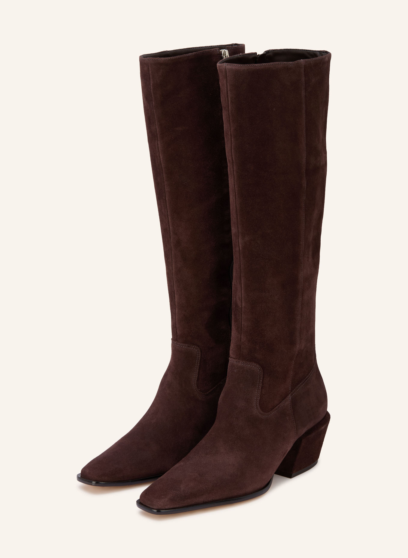 CARRANO Boots santiags: MARRON FONCÉ / ARGENT