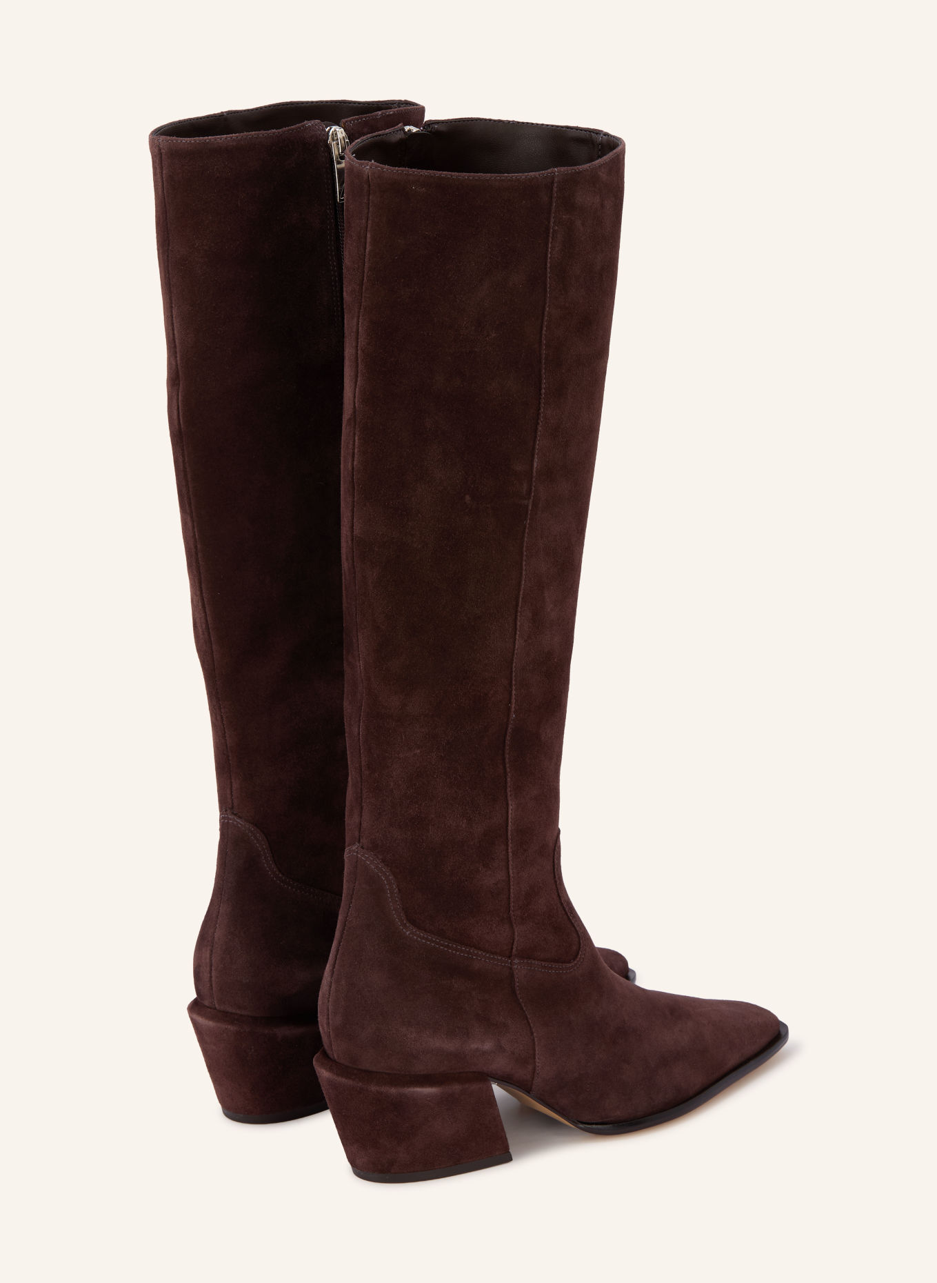 CARRANO Boots santiags: MARRON FONCÉ / ARGENT
