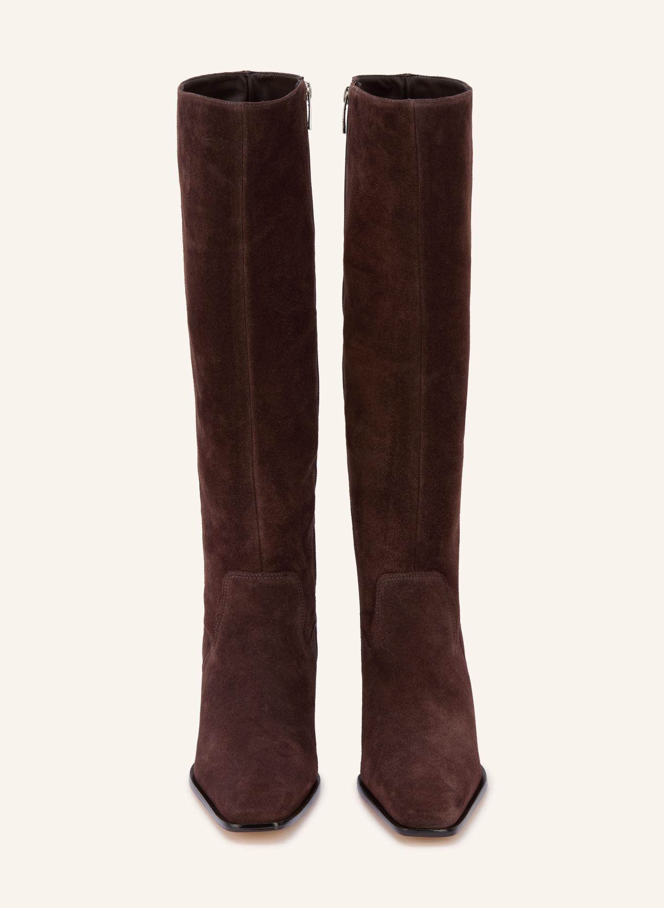 CARRANO Boots santiags: MARRON FONCÉ / ARGENT