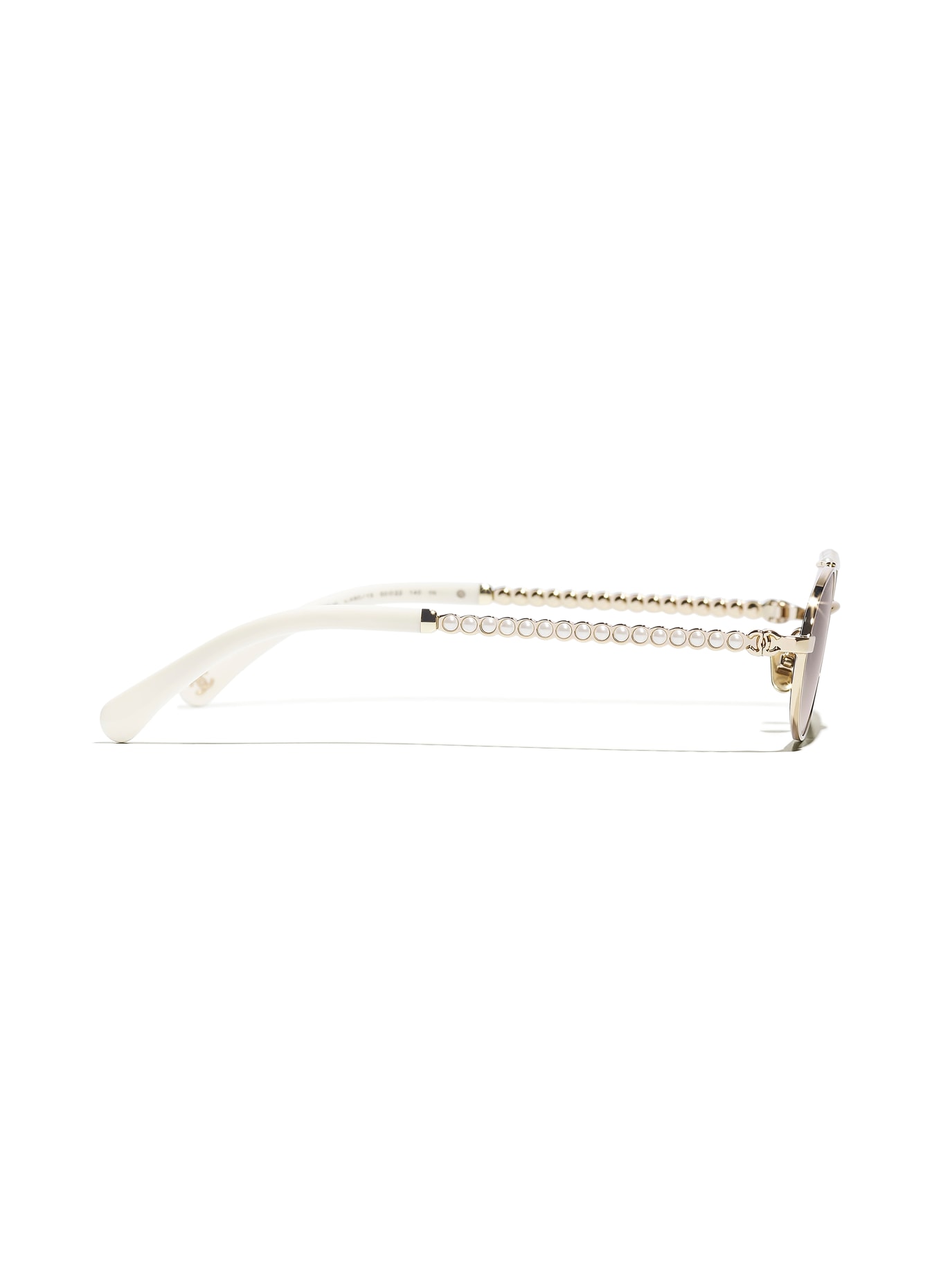 CHANEL Ovale Sonnenbrille: GOLD/ HELLBRAUN VERLAUF