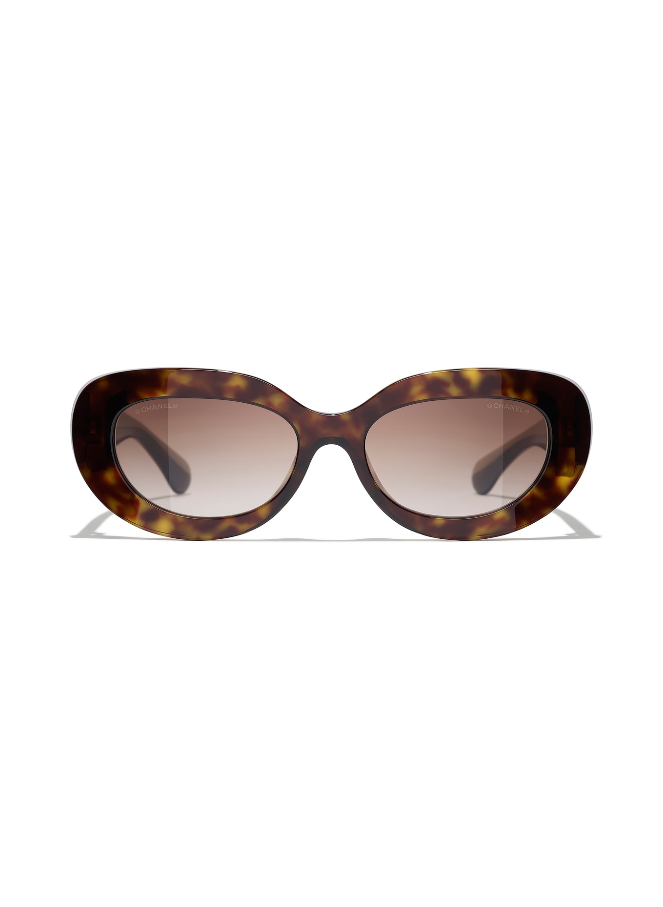 CHANEL Katzenaugenförmige Sonnenbrille: HAVANA/ BRAUN VERLAUF
