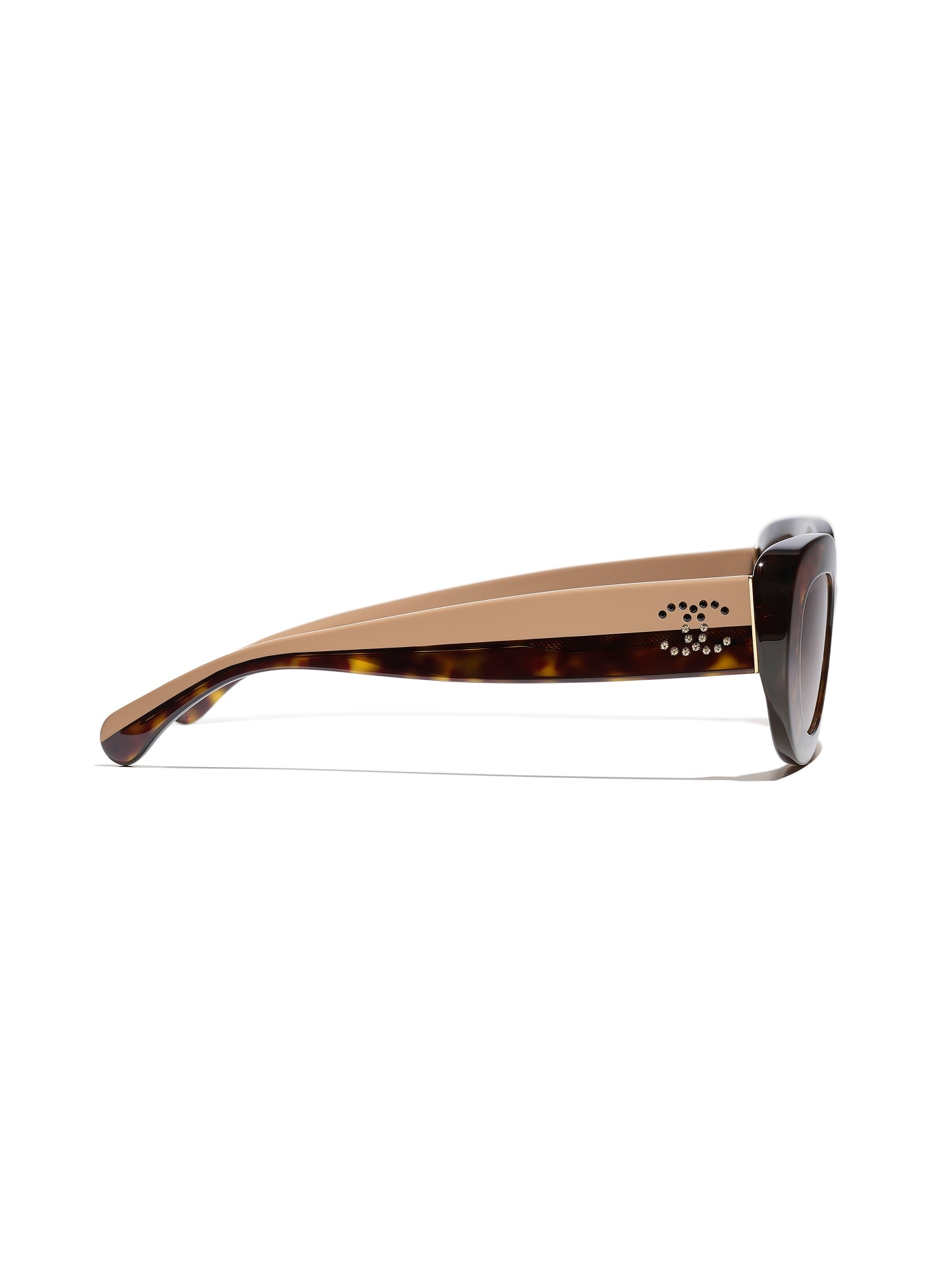 CHANEL Katzenaugenförmige Sonnenbrille: HAVANA/ BRAUN VERLAUF