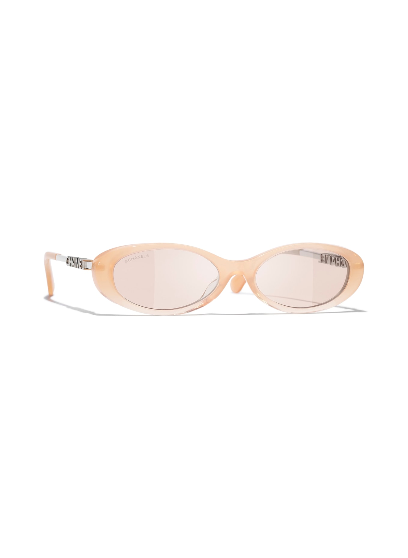 CHANEL Ovale Sonnenbrille: HELLORANGE/ HELLORANGE
