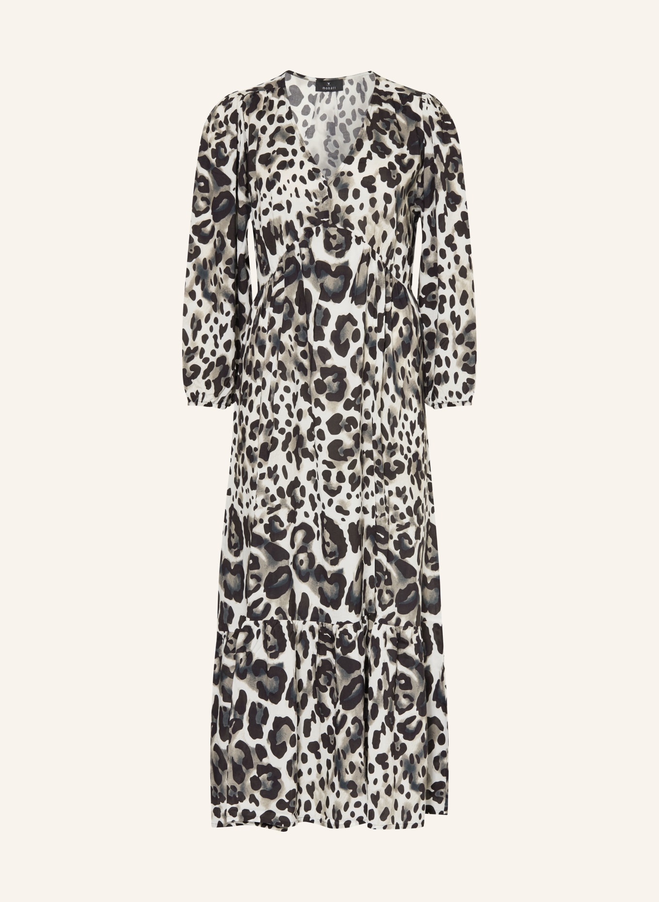 monari Kleid mit 3/4-Arm: HELLGRAU / TAUPE / SCHWARZ
