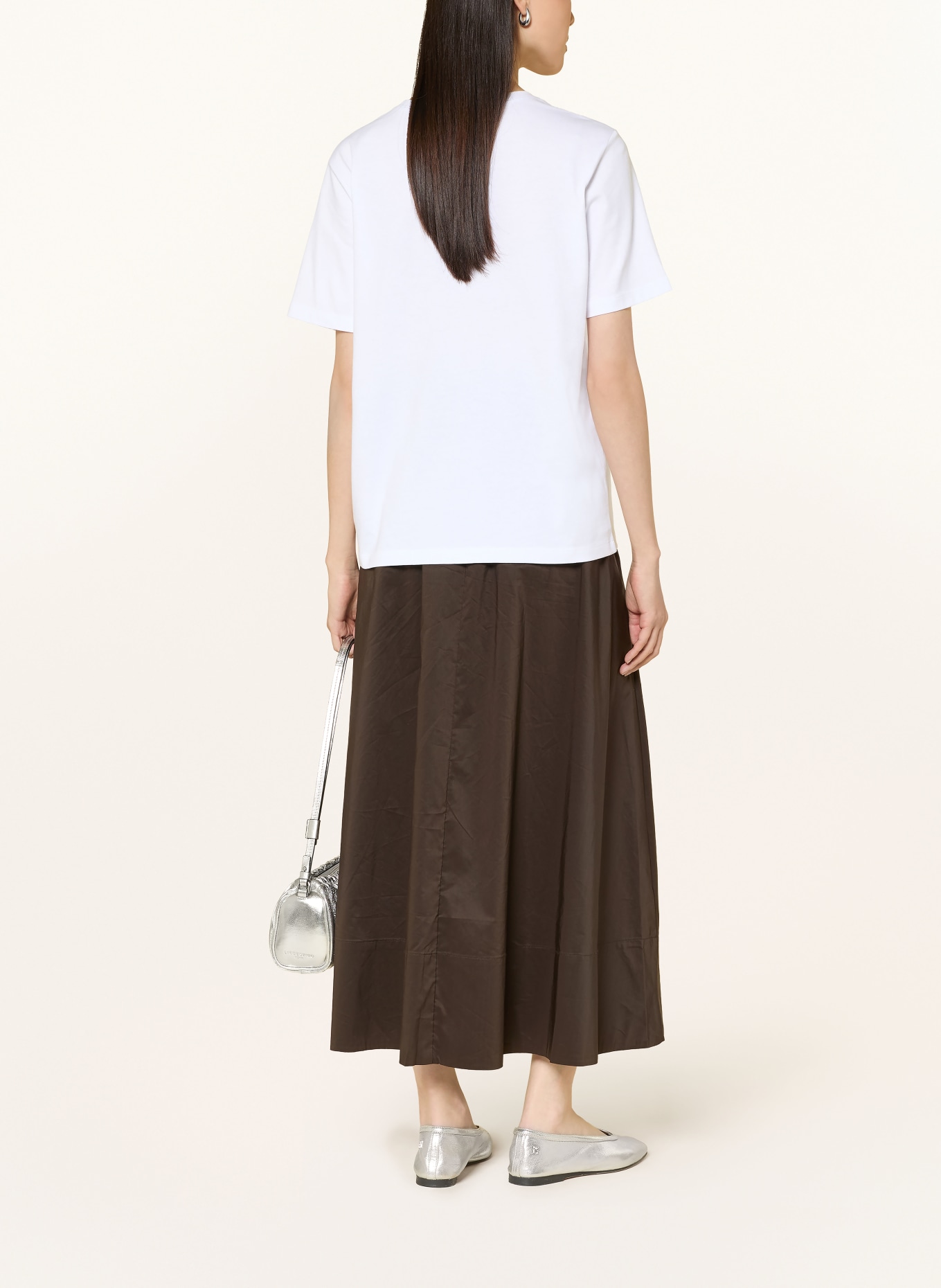 monari T-shirt with rhinestones: WHITE