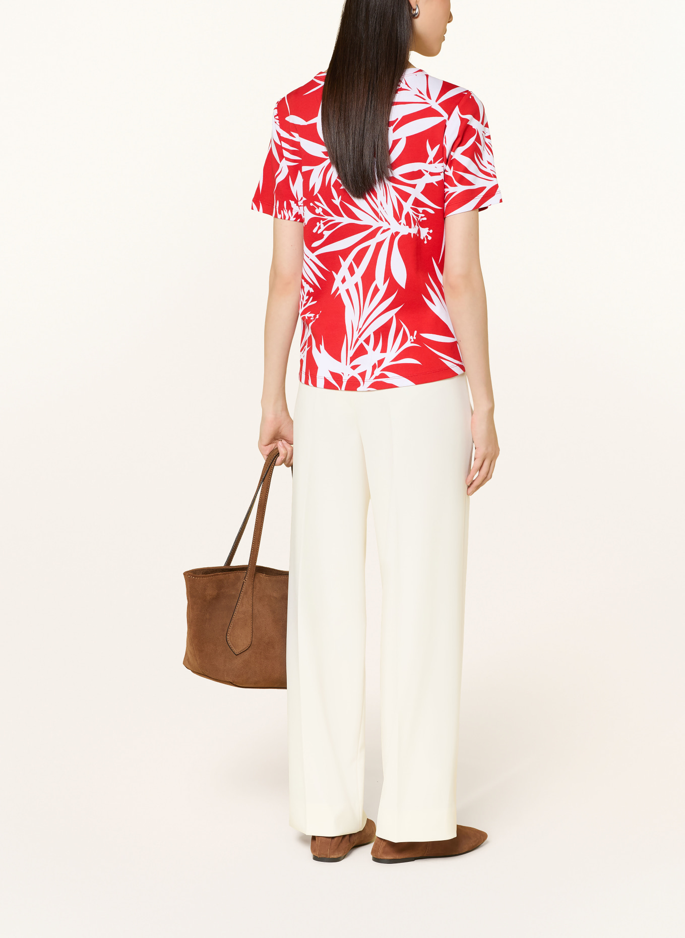 monari T-shirt: RED / WHITE
