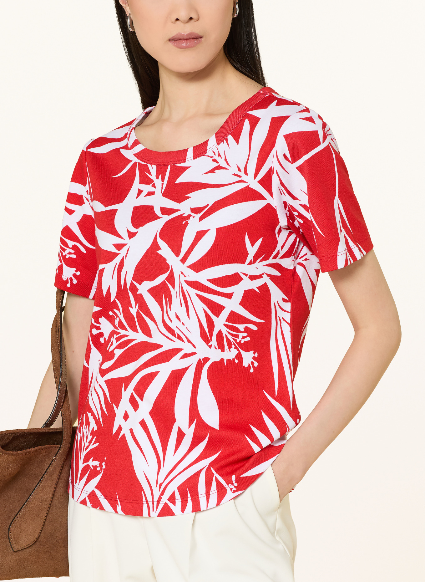 monari T-shirt: RED / WHITE