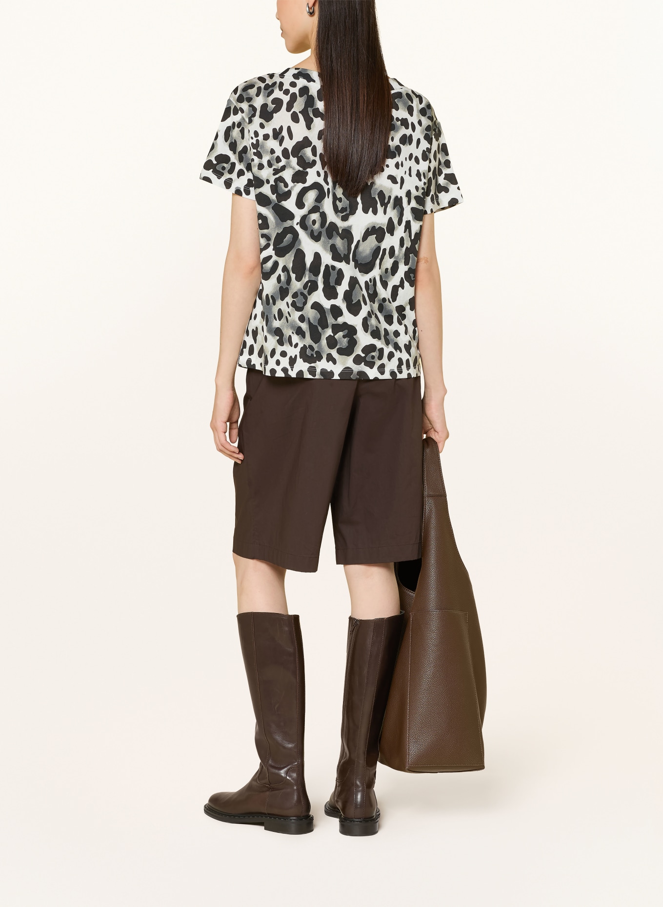 monari T-shirt: LIGHT GRAY / TAUPE / BLACK