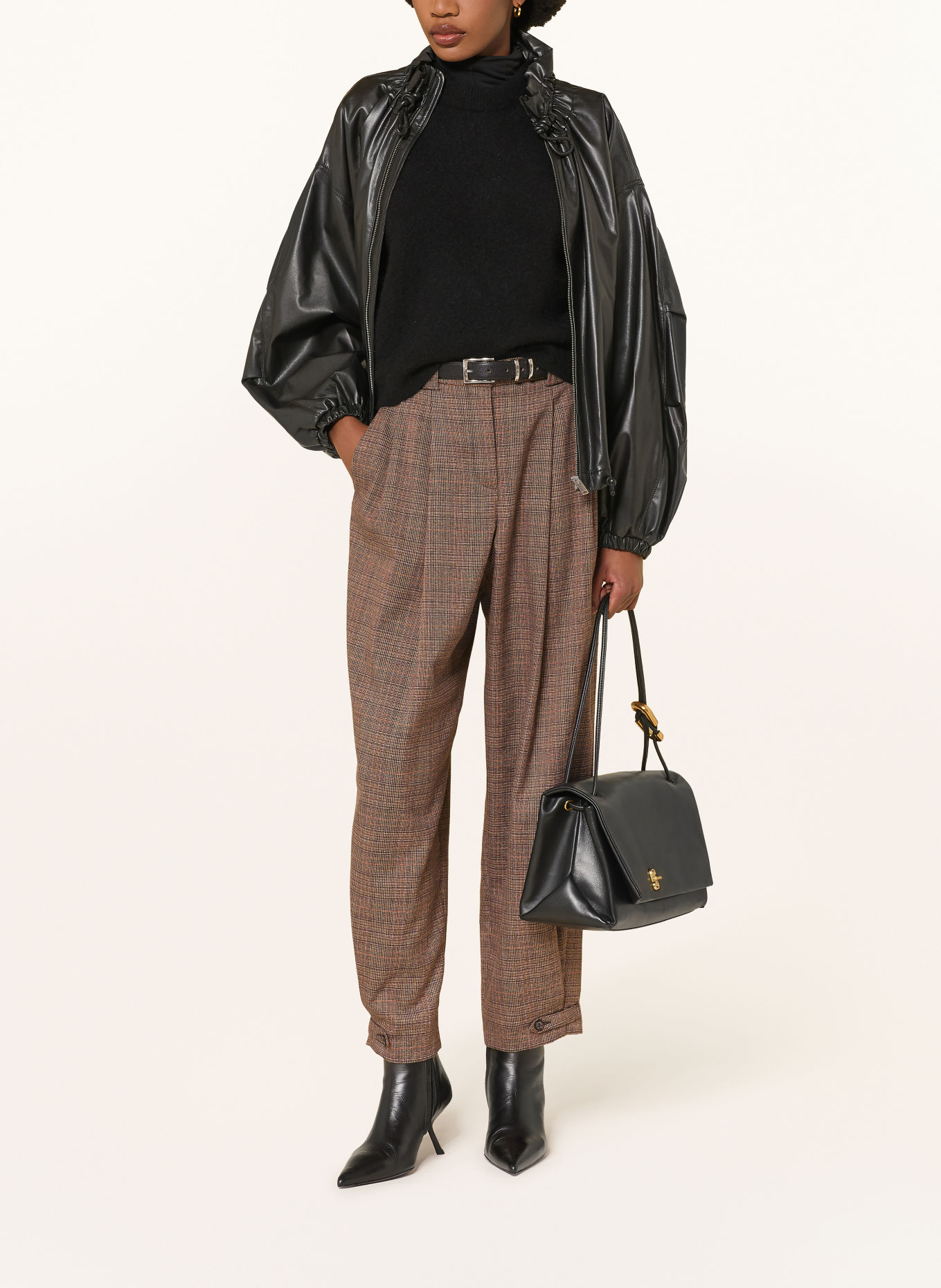 RAFFAELLO ROSSI TAVIA Trousers: BROWN / LIGHT BROWN / DARK ORANGE