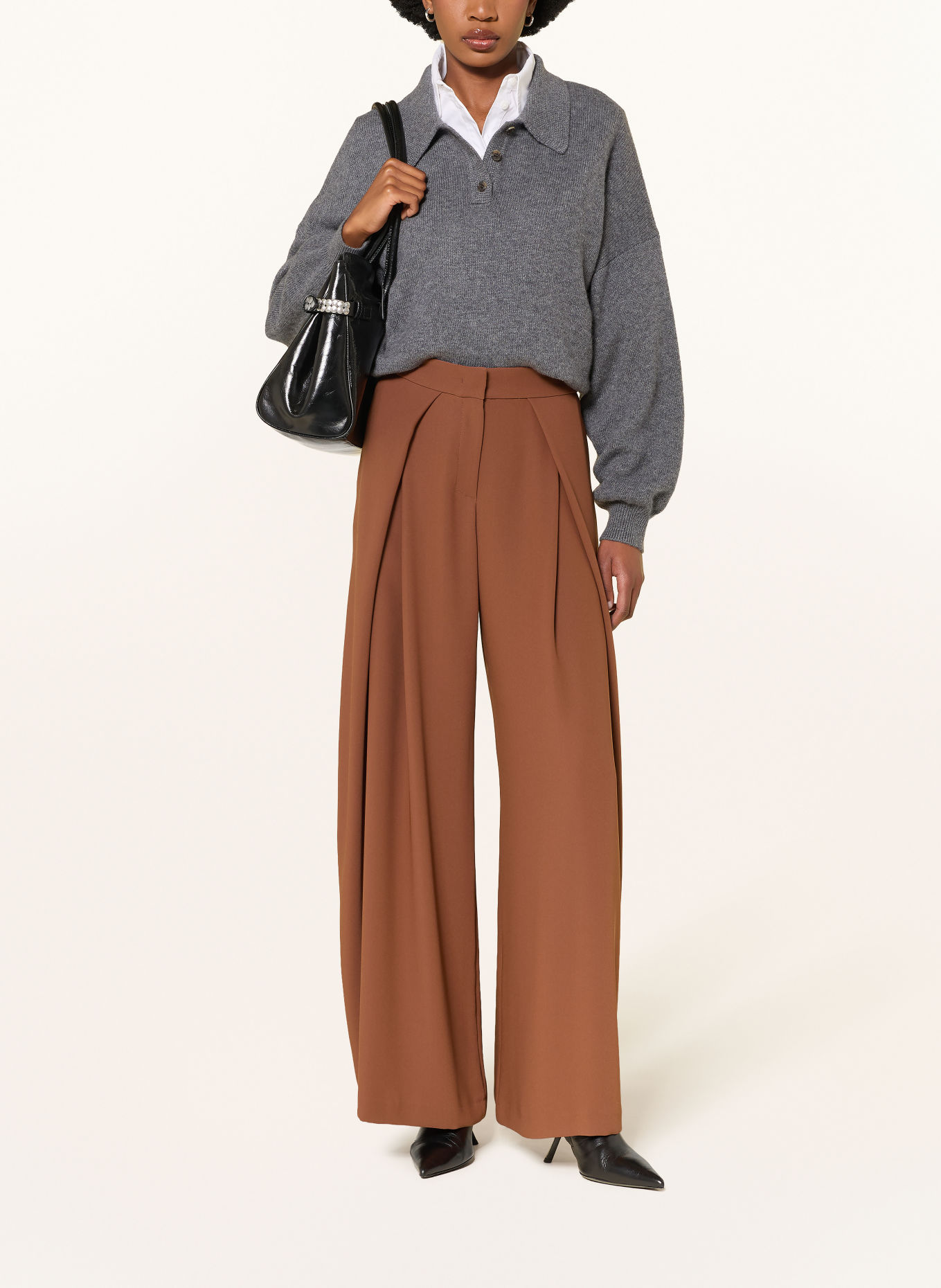 RAFFAELLO ROSSI LENE Wide-leg trousers: DARK ORANGE