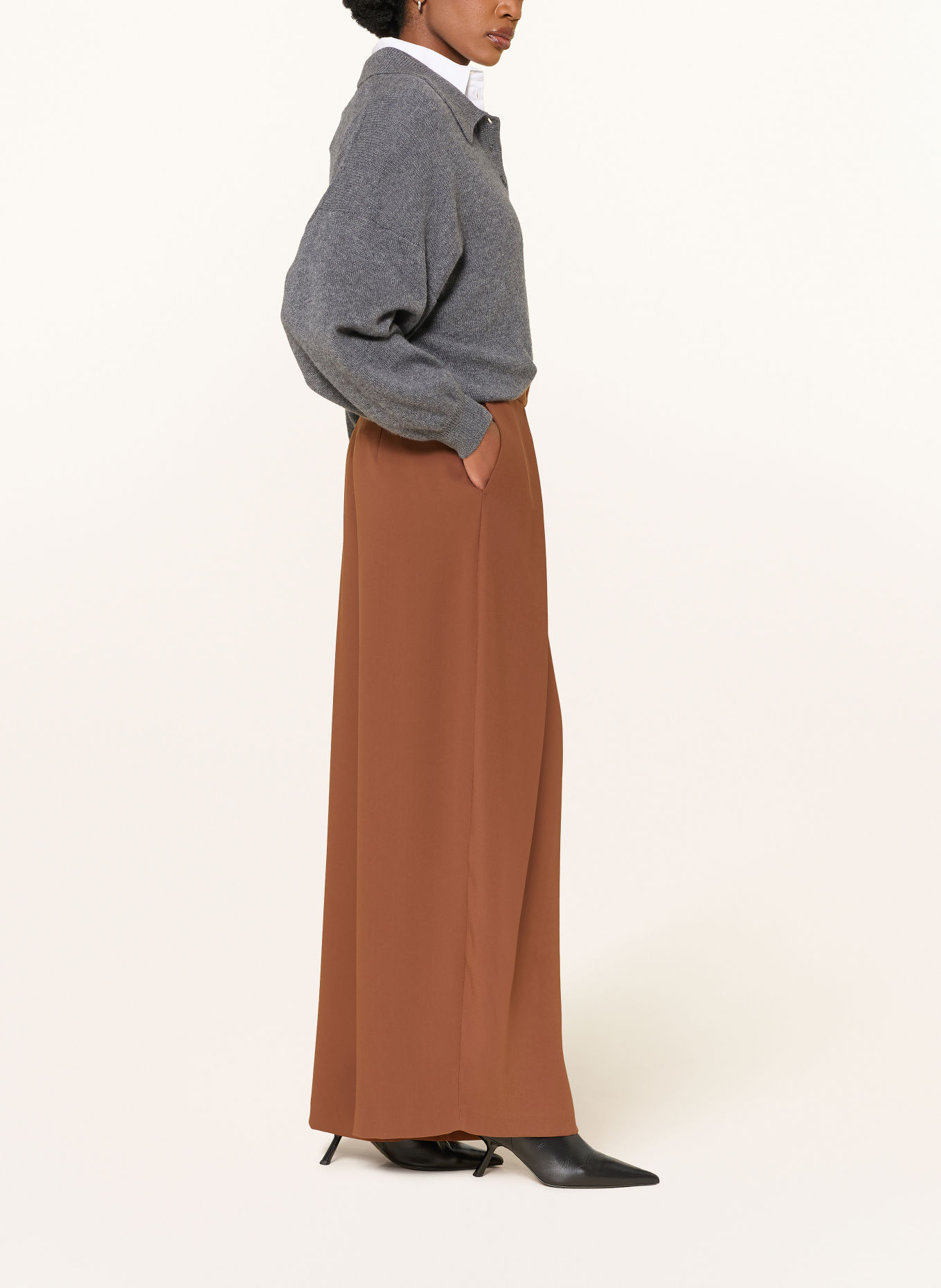 RAFFAELLO ROSSI LENE Wide-leg trousers: DARK ORANGE