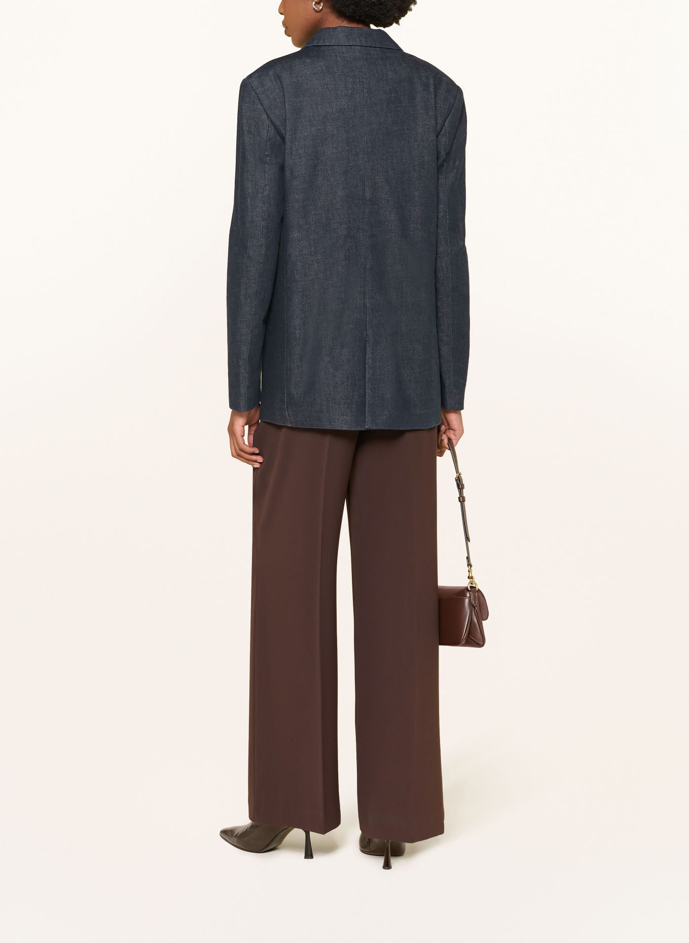 RAFFAELLO ROSSI MILARA Wide-leg trousers: DARK BROWN