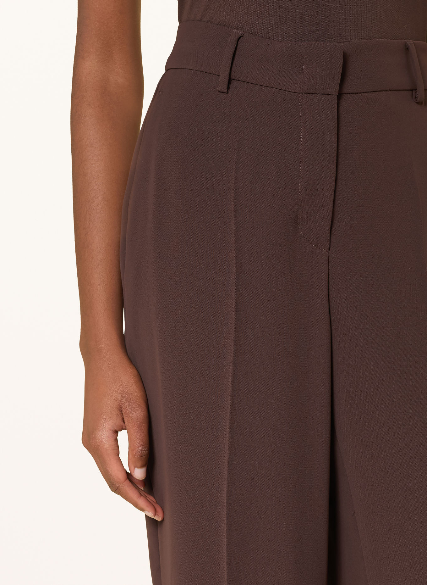 RAFFAELLO ROSSI MILARA Wide-leg trousers: DARK BROWN