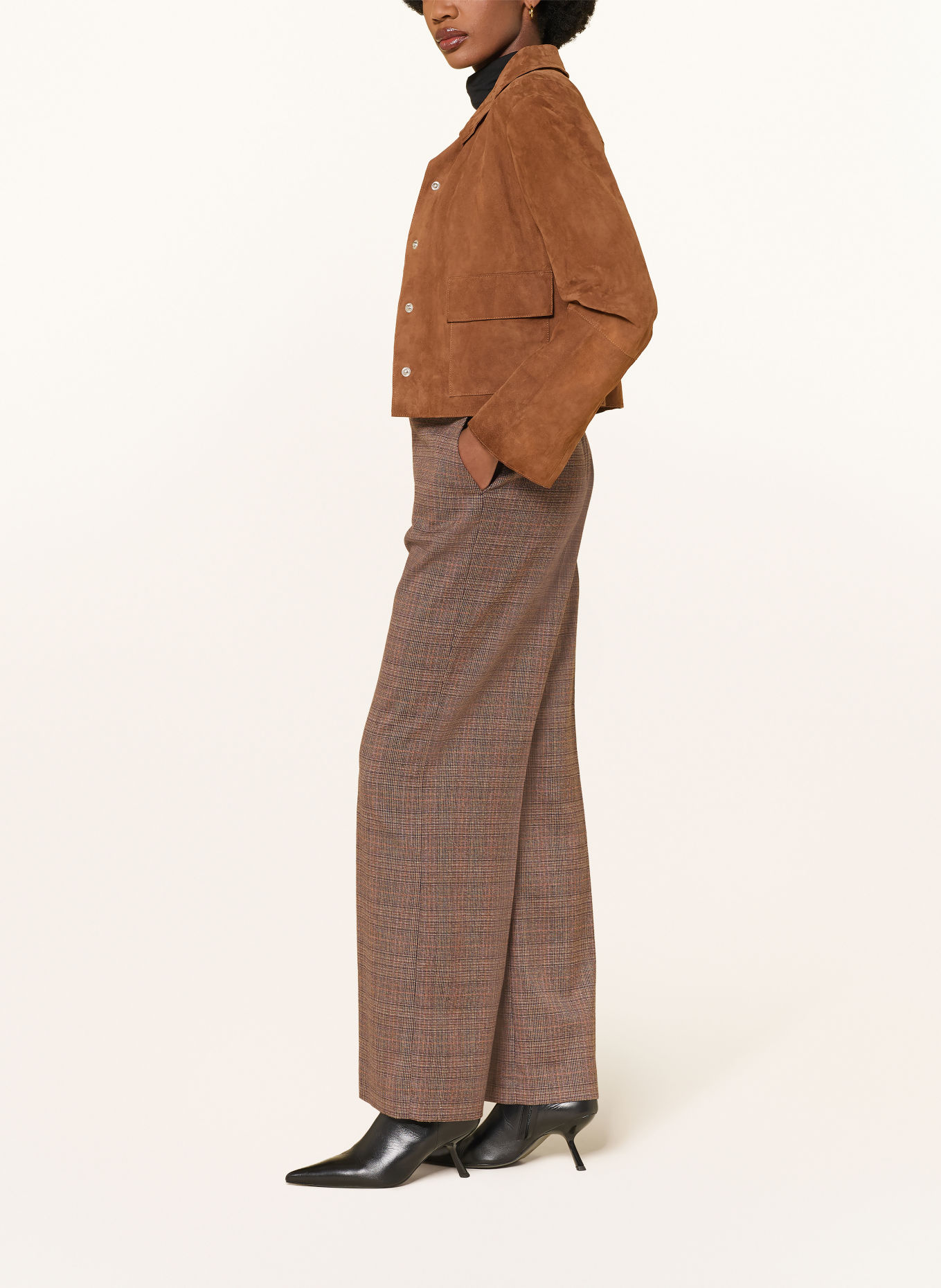 RAFFAELLO ROSSI Marlene-broek MILARA: BRUIN / CAMEL / DONKERORANJE