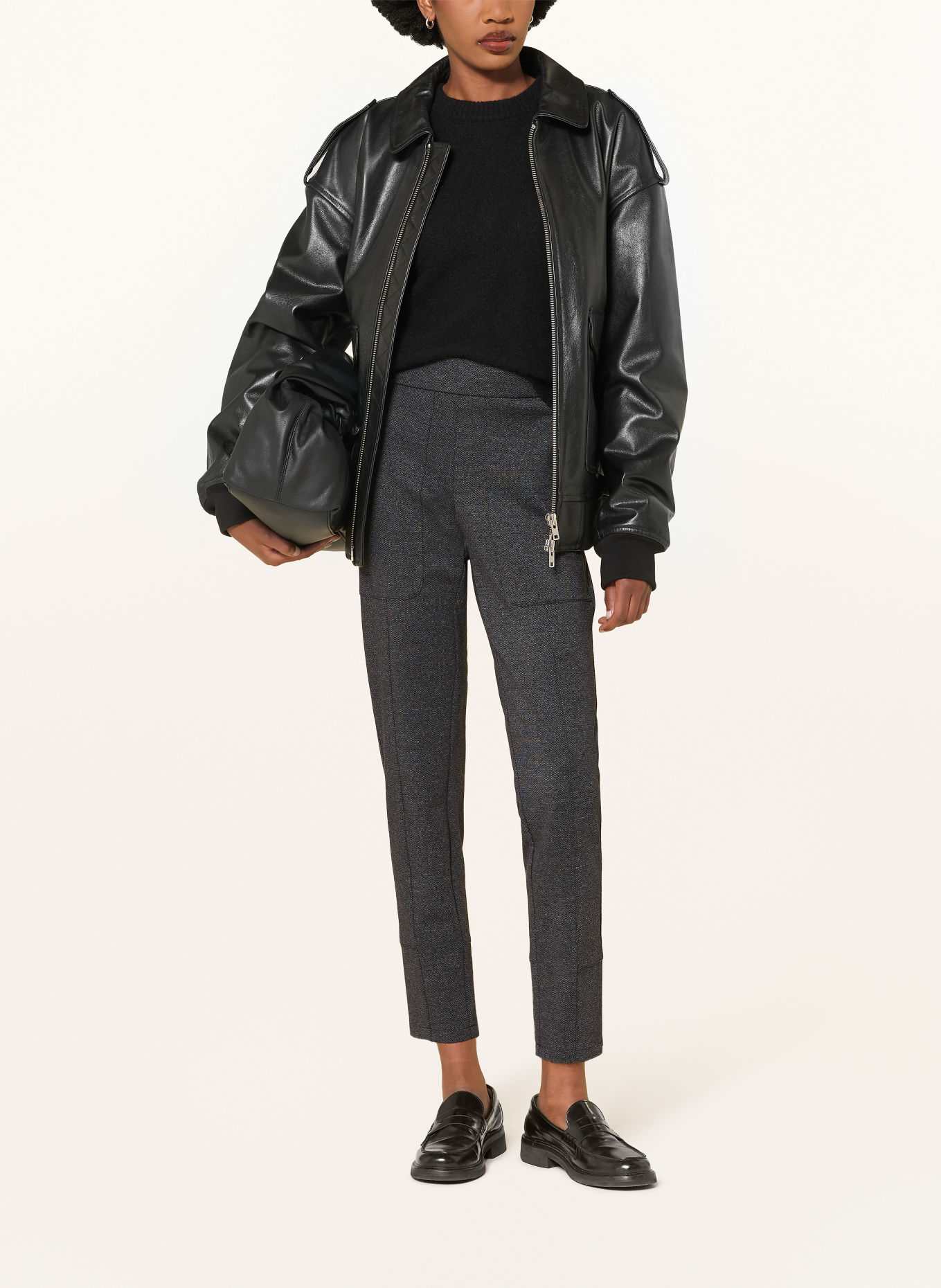 RAFFAELLO ROSSI Pantalon CORRY de style jogging: 93 Dunkelgrau gemustert