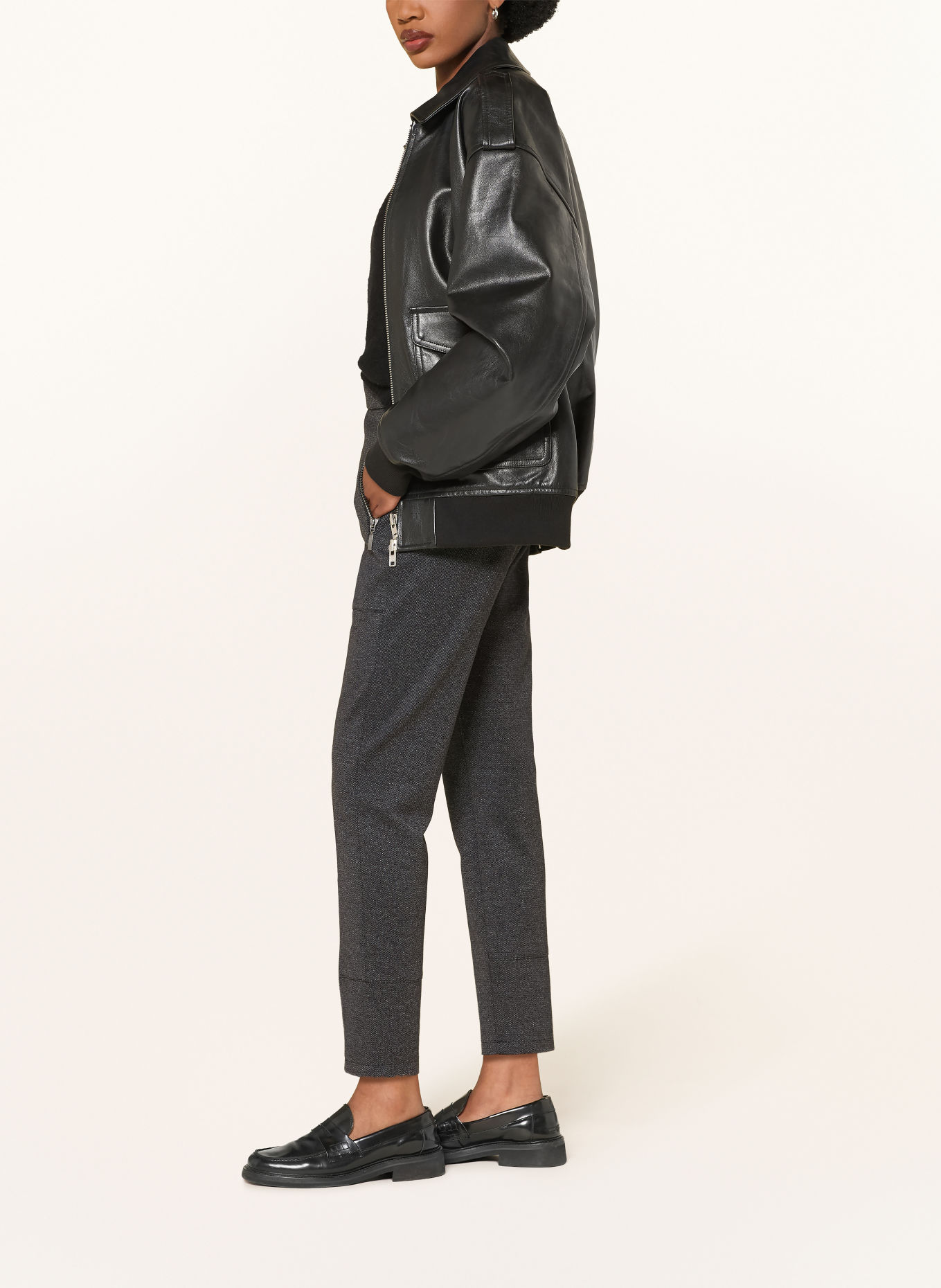 RAFFAELLO ROSSI Pantalon CORRY de style jogging: 93 Dunkelgrau gemustert