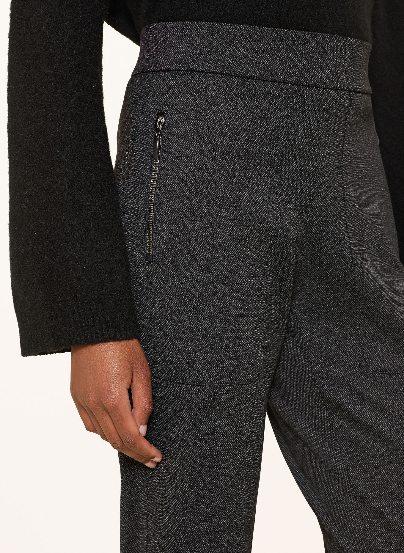 RAFFAELLO ROSSI Pantalon CORRY de style jogging: 93 Dunkelgrau gemustert
