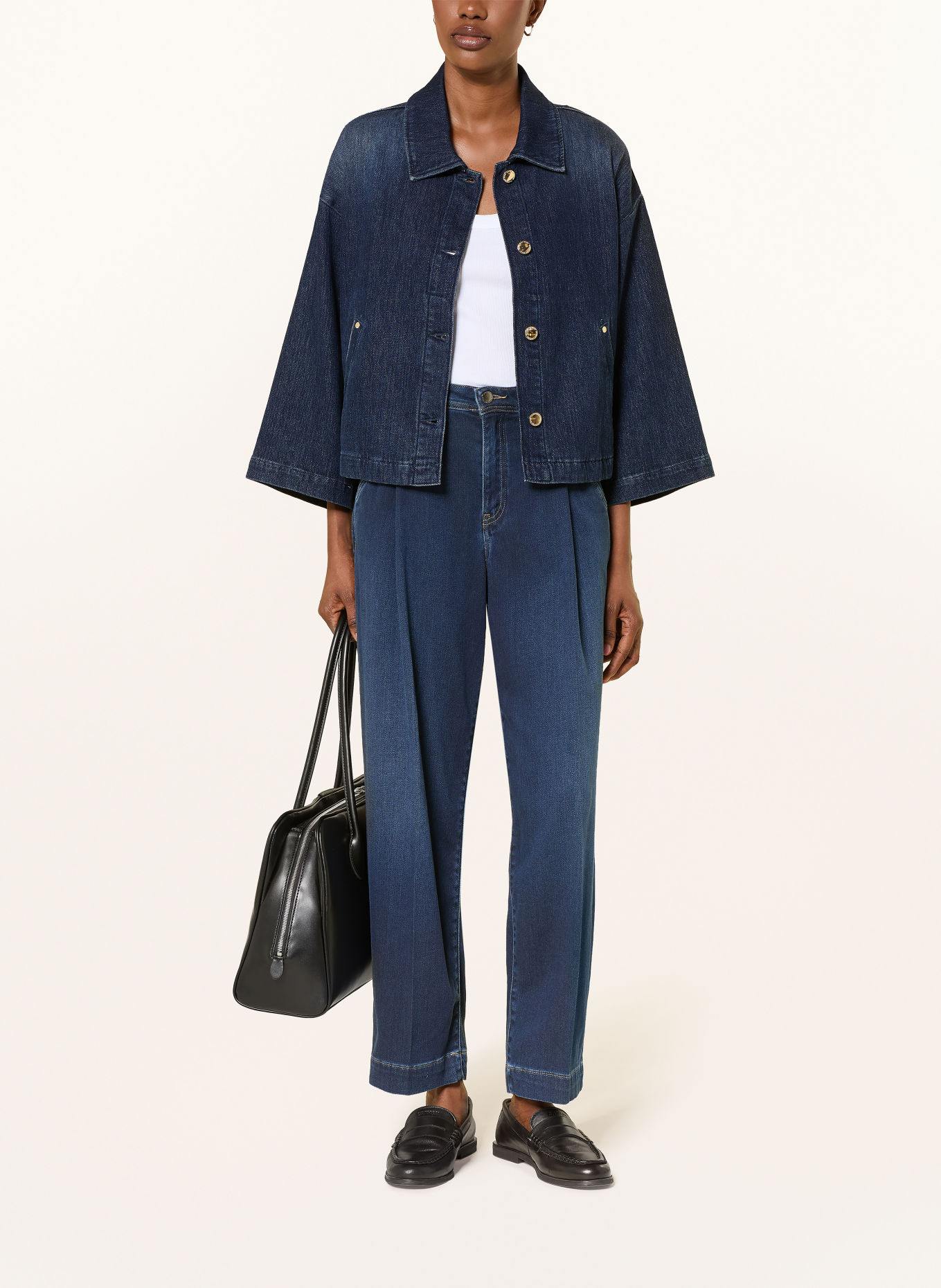 RAFFAELLO ROSSI Jacheta din denim SOREIA cu mâneci 3/4: 885 brown blue