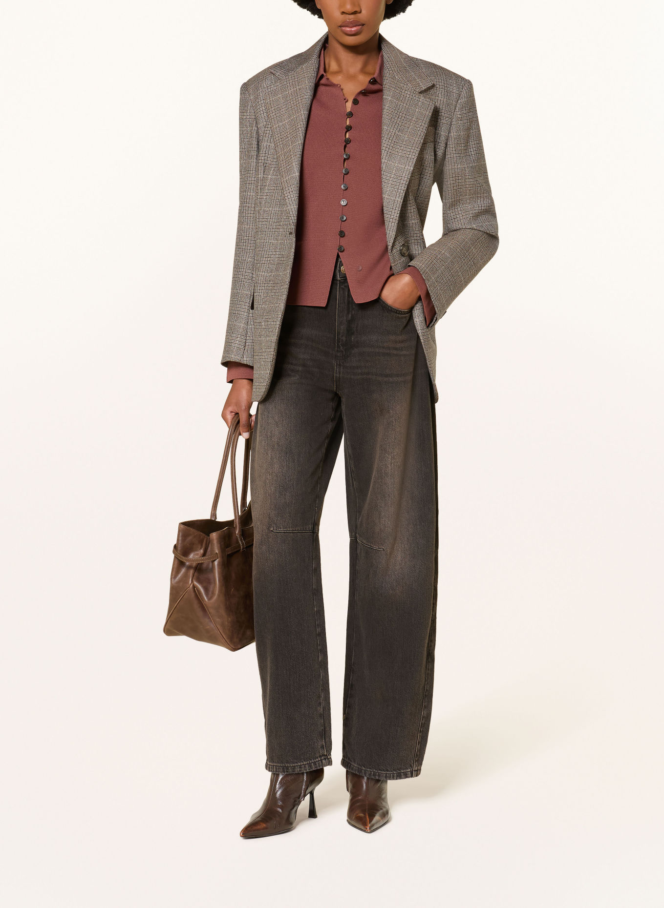 RAFFAELLO ROSSI Barrel Jeans TIRA: 680 TABAK