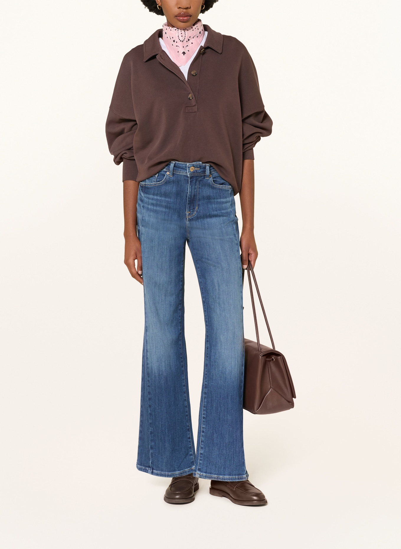 RAFFAELLO ROSSI Wide leg jeans KIRA CROP S: 859 mid vintage wash