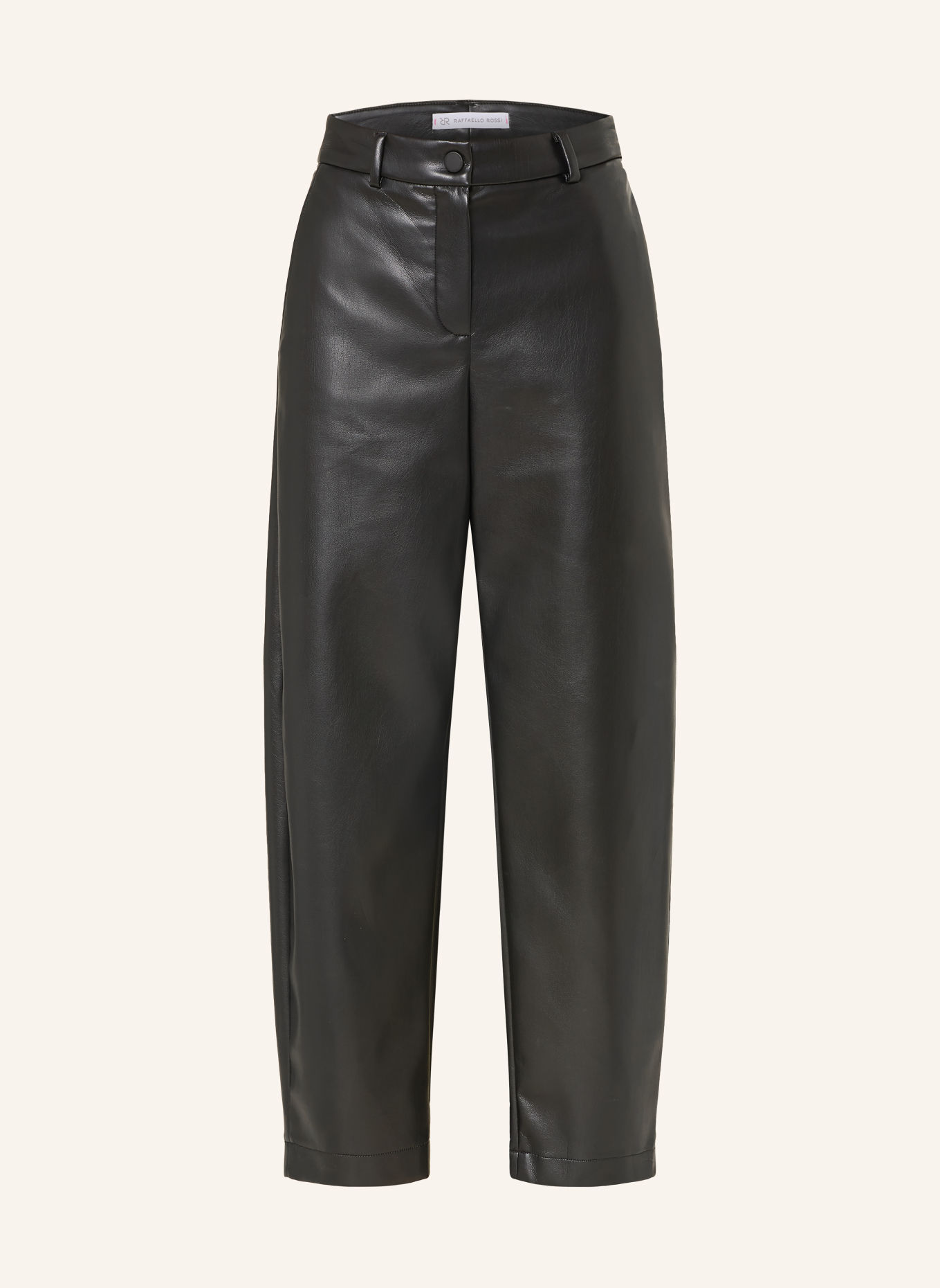 RAFFAELLO ROSSI Pantalon 7/8 PHIBI aspect cuir: NOIR