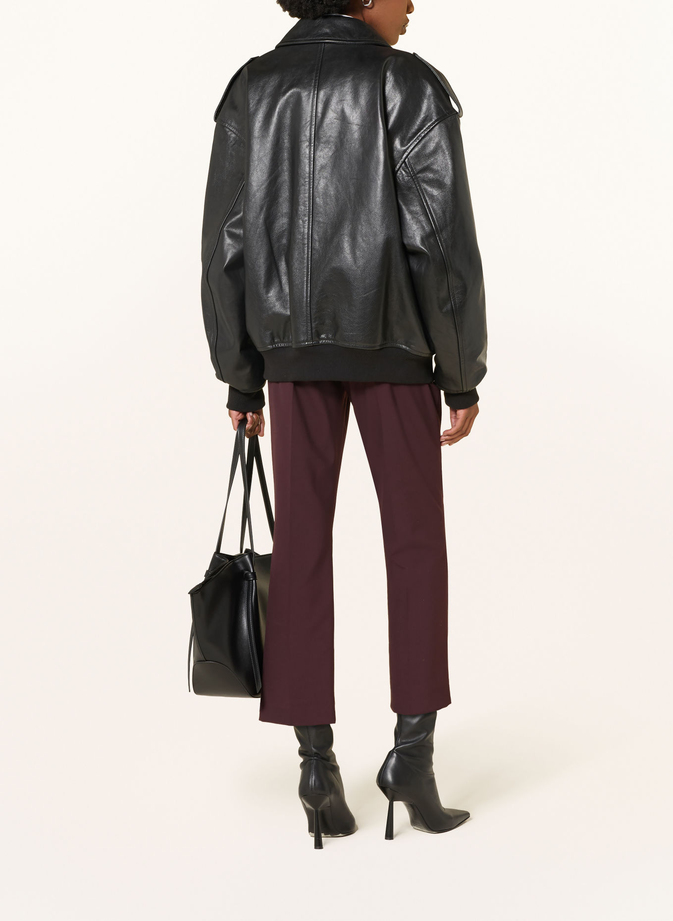 RAFFAELLO ROSSI DORA 7/8-length trousers: DARK RED