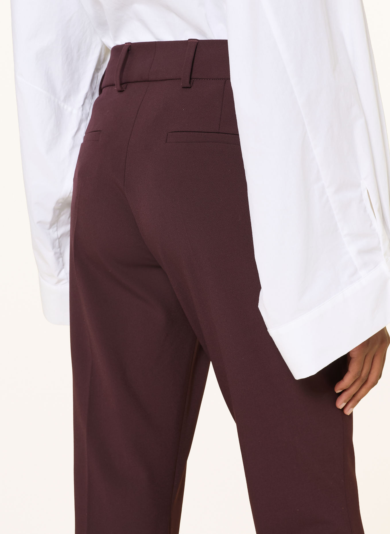 RAFFAELLO ROSSI DORA 7/8-length trousers: DARK RED