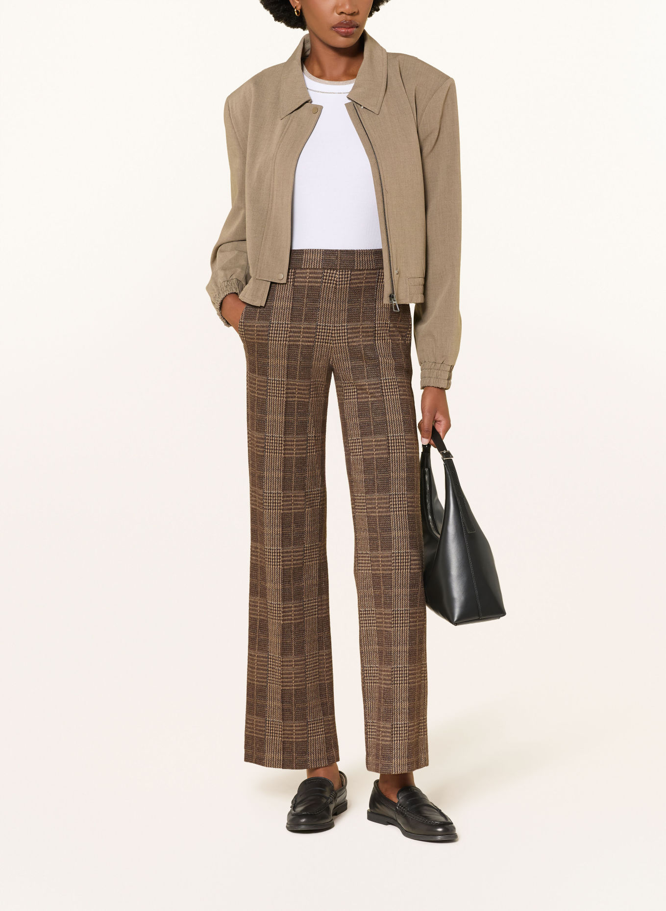 RAFFAELLO ROSSI Broek RENÉE: MARRON FONCÉ / CAMEL / LICHTBRUIN