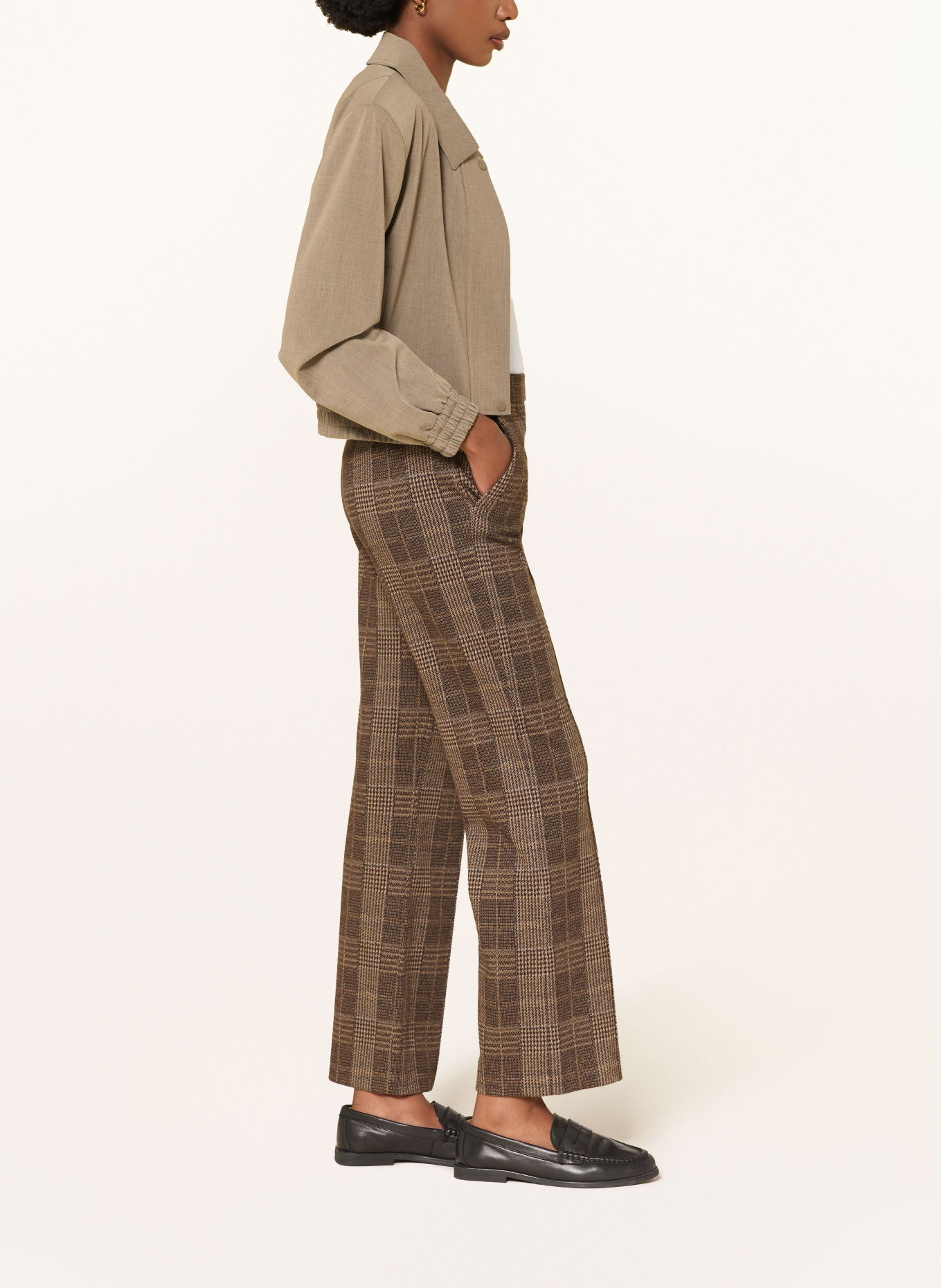 RAFFAELLO ROSSI Broek RENÉE: MARRON FONCÉ / CAMEL / LICHTBRUIN