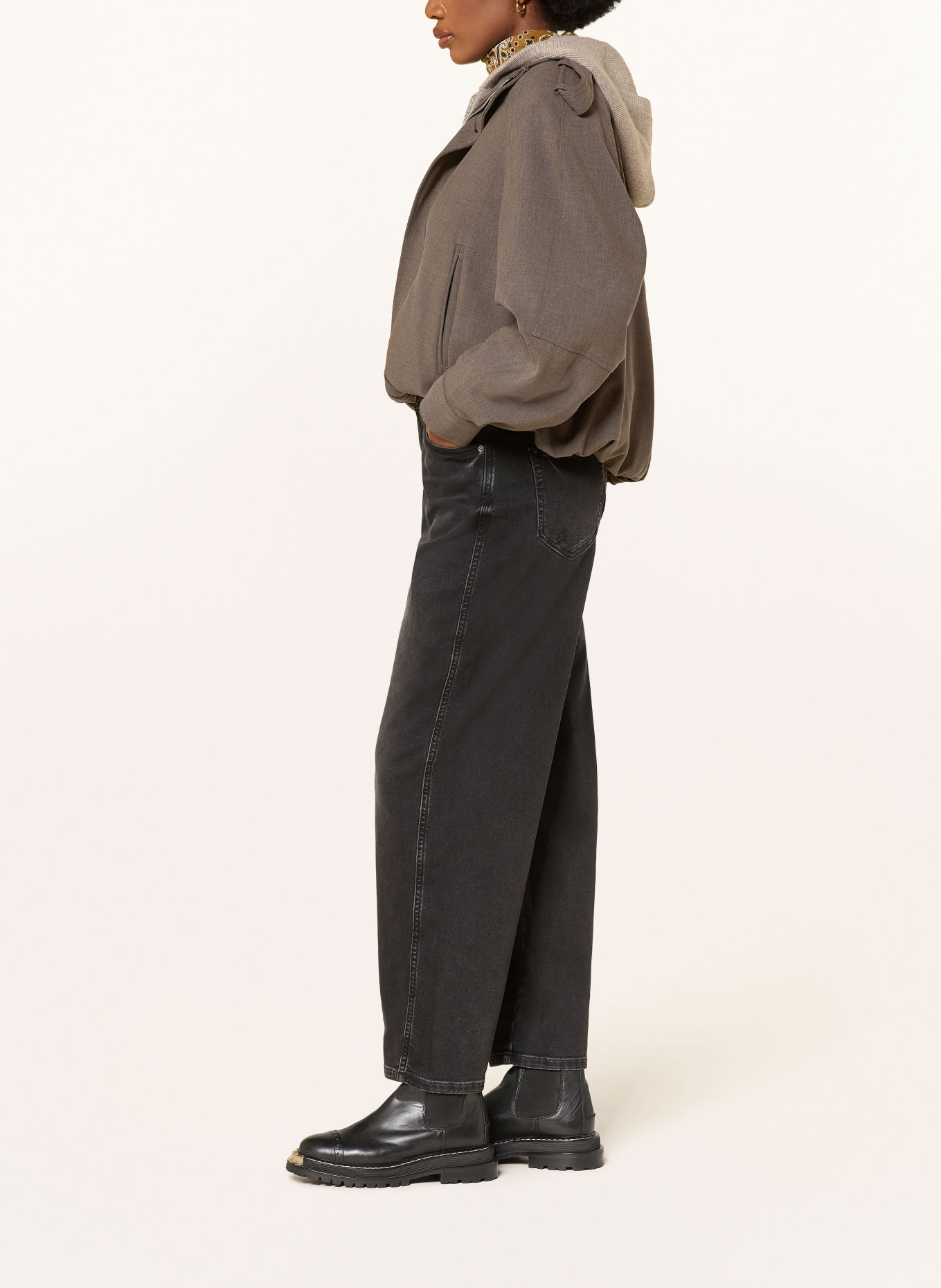 RAFFAELLO ROSSI Barrel džíny HANNI: 981 dark grey