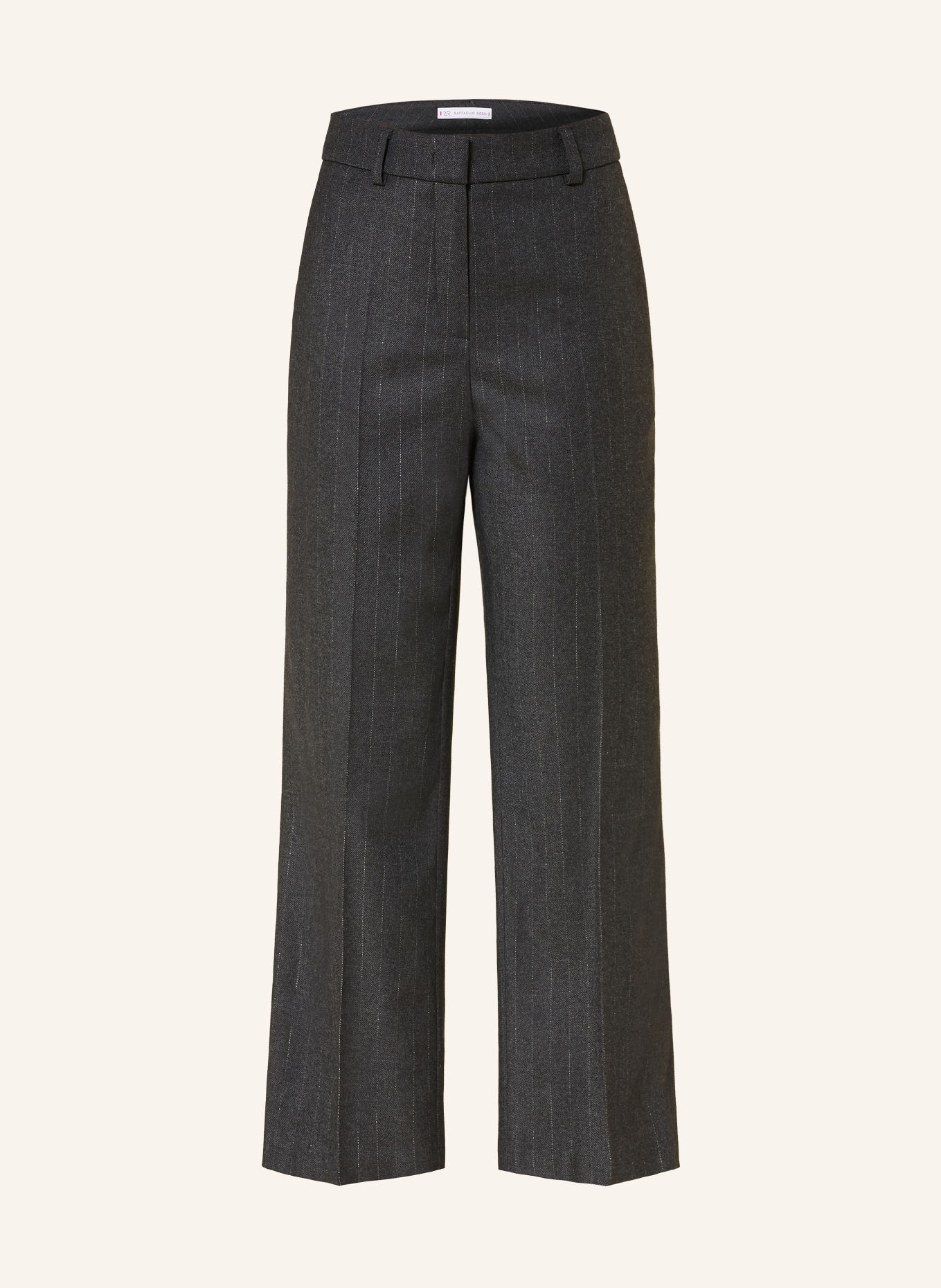 RAFFAELLO ROSSI 7/8 broek OLESSA met glittergaren: DONKERGRIJS / ZILVER