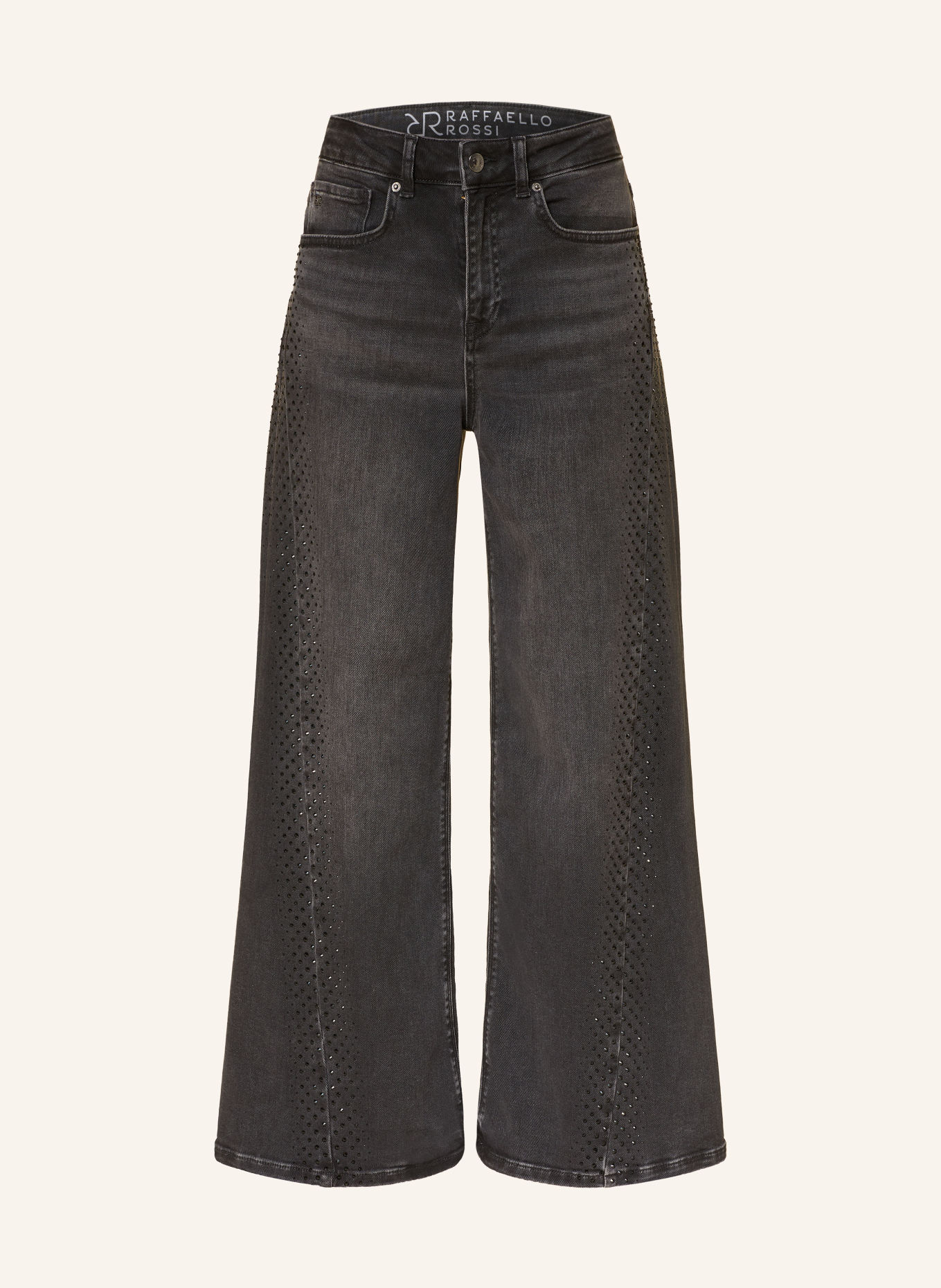 RAFFAELLO ROSSI Jean wide leg SVENTY avec strass: 980 ASPHALT