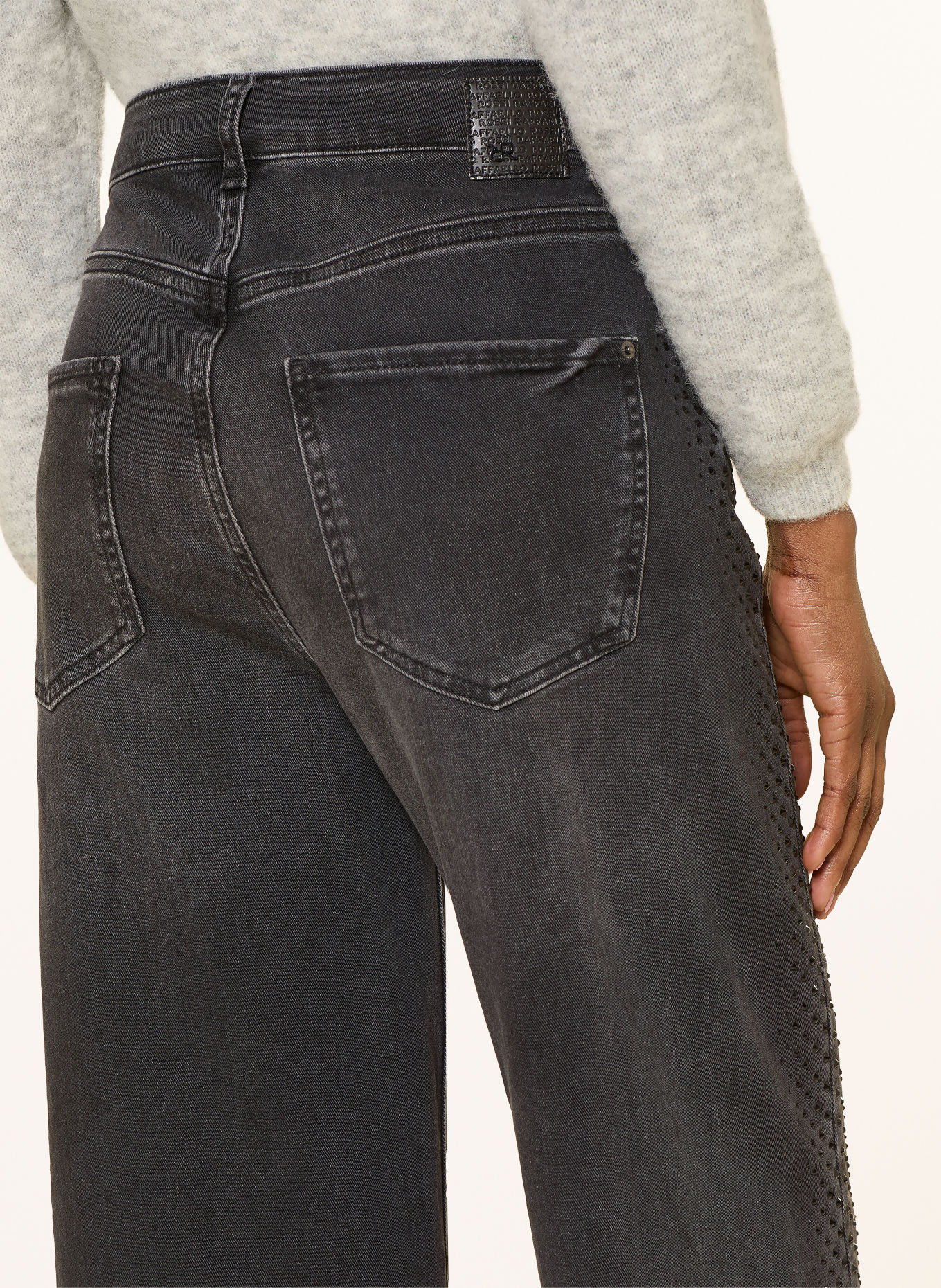 RAFFAELLO ROSSI Jean wide leg SVENTY avec strass: 980 ASPHALT