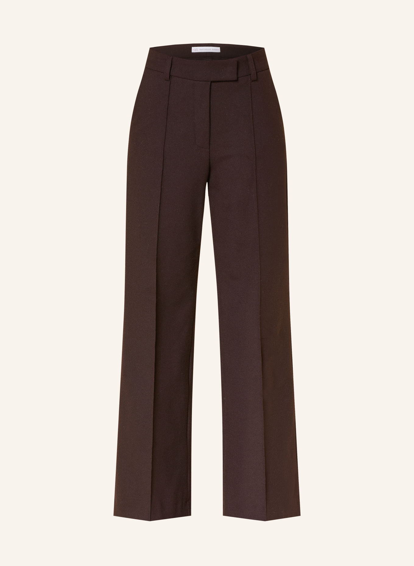 RAFFAELLO ROSSI YVI flannel wide-leg trousers: DARK BROWN