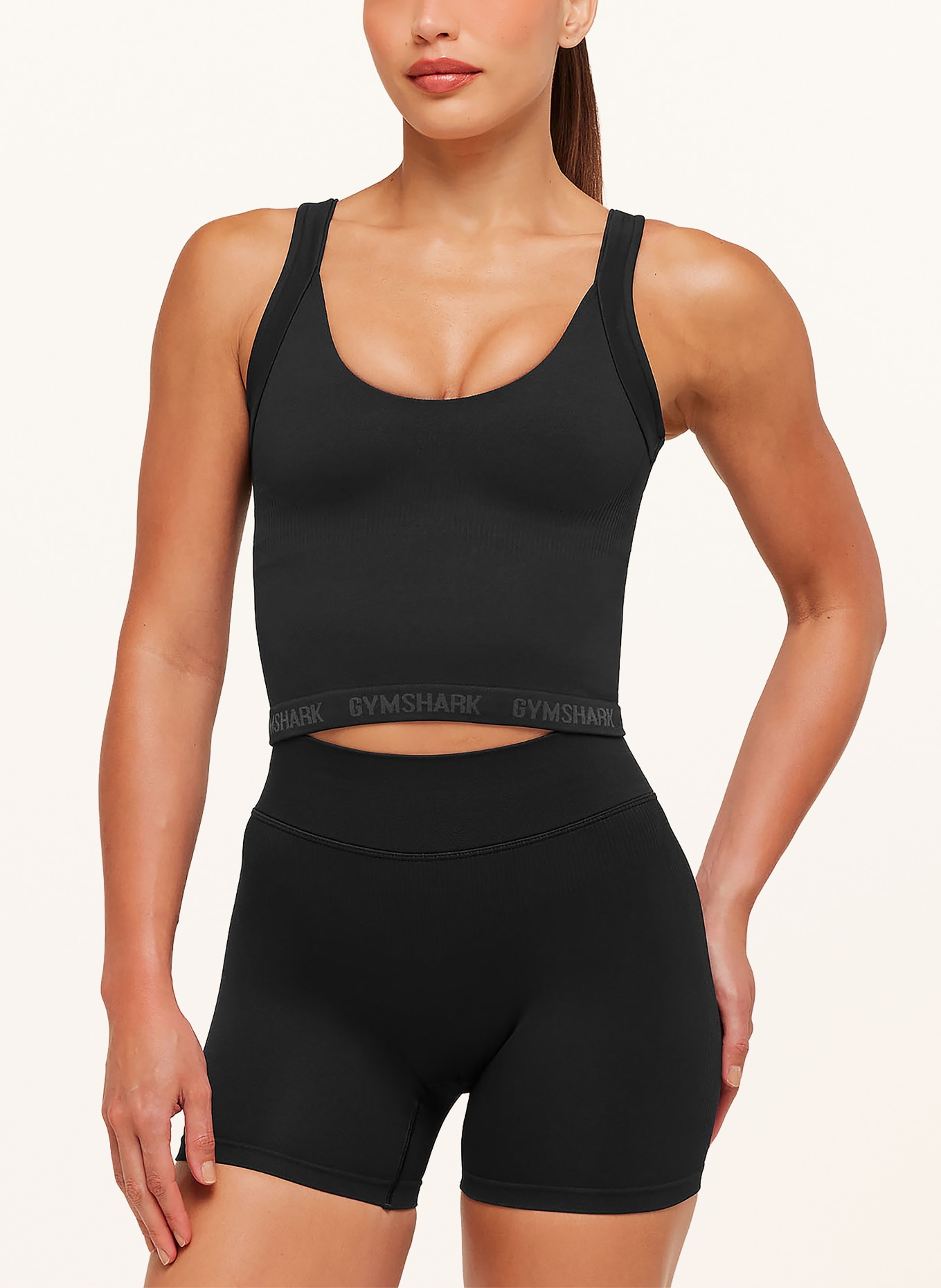 GYMSHARK Funktionstop FLEX V4: SCHWARZ