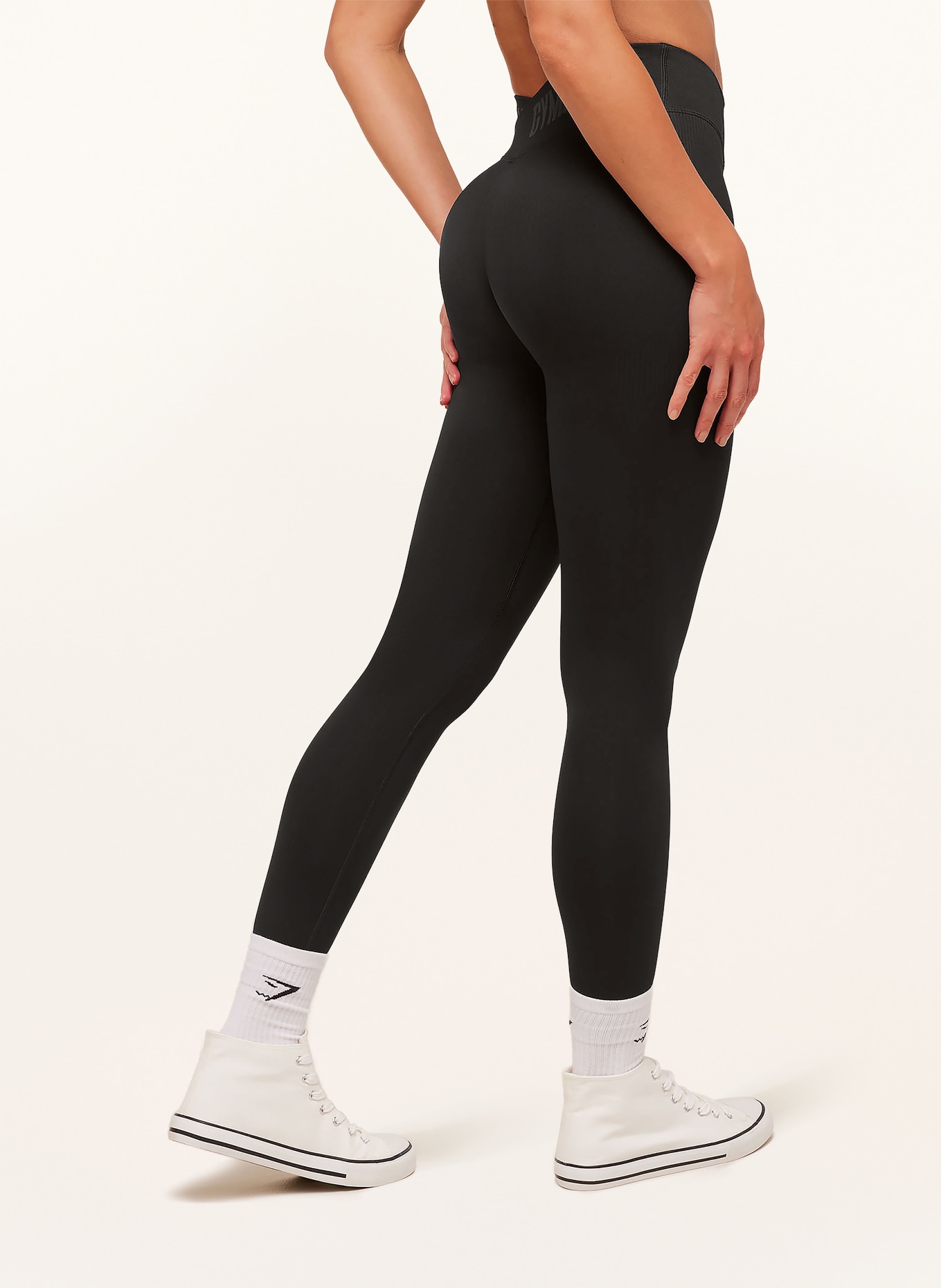 GYMSHARK Tights FLEX V4: SCHWARZ