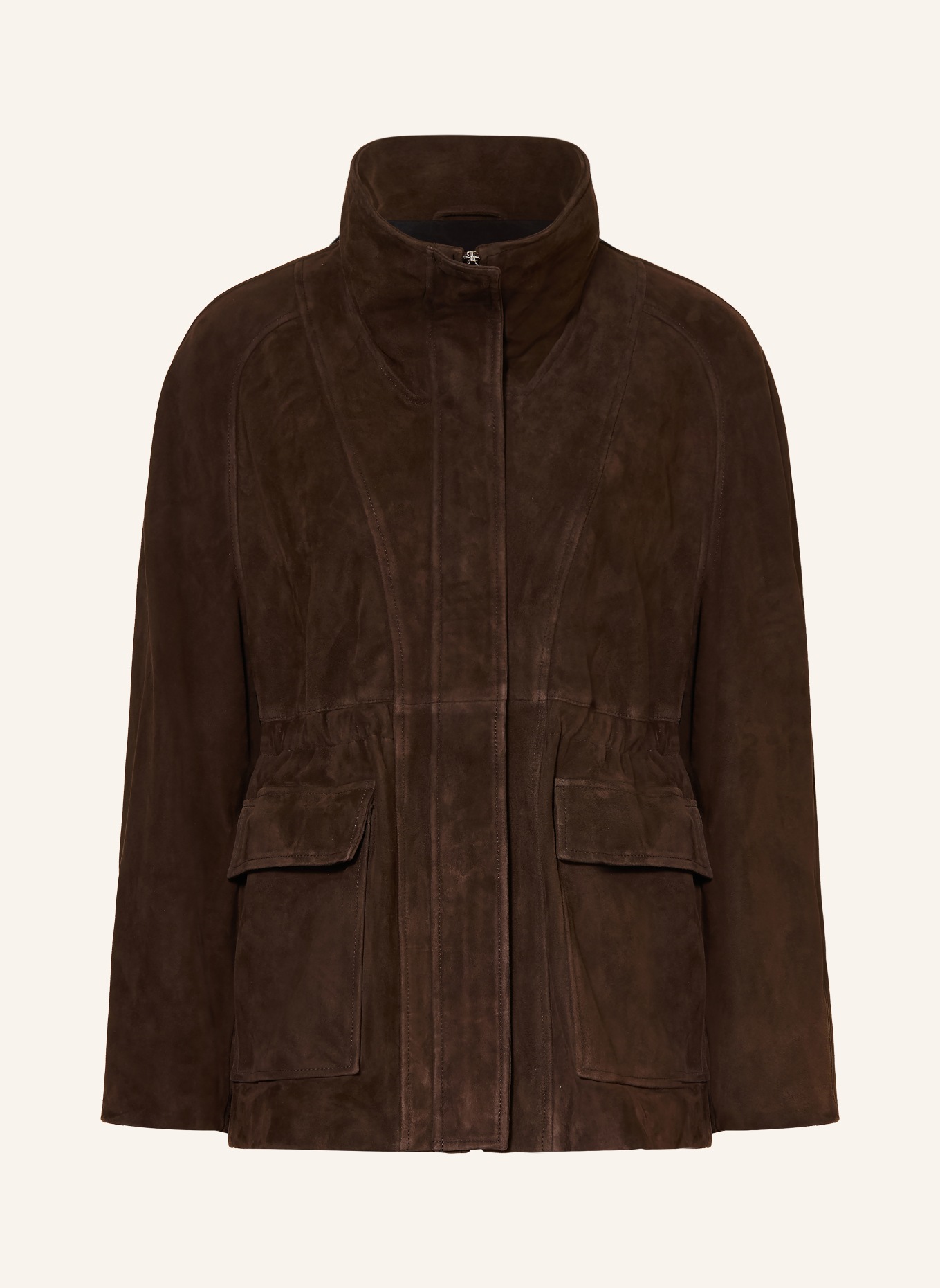 NOUR HAMMOUR Lederjacke QUAI: DUNKELBRAUN