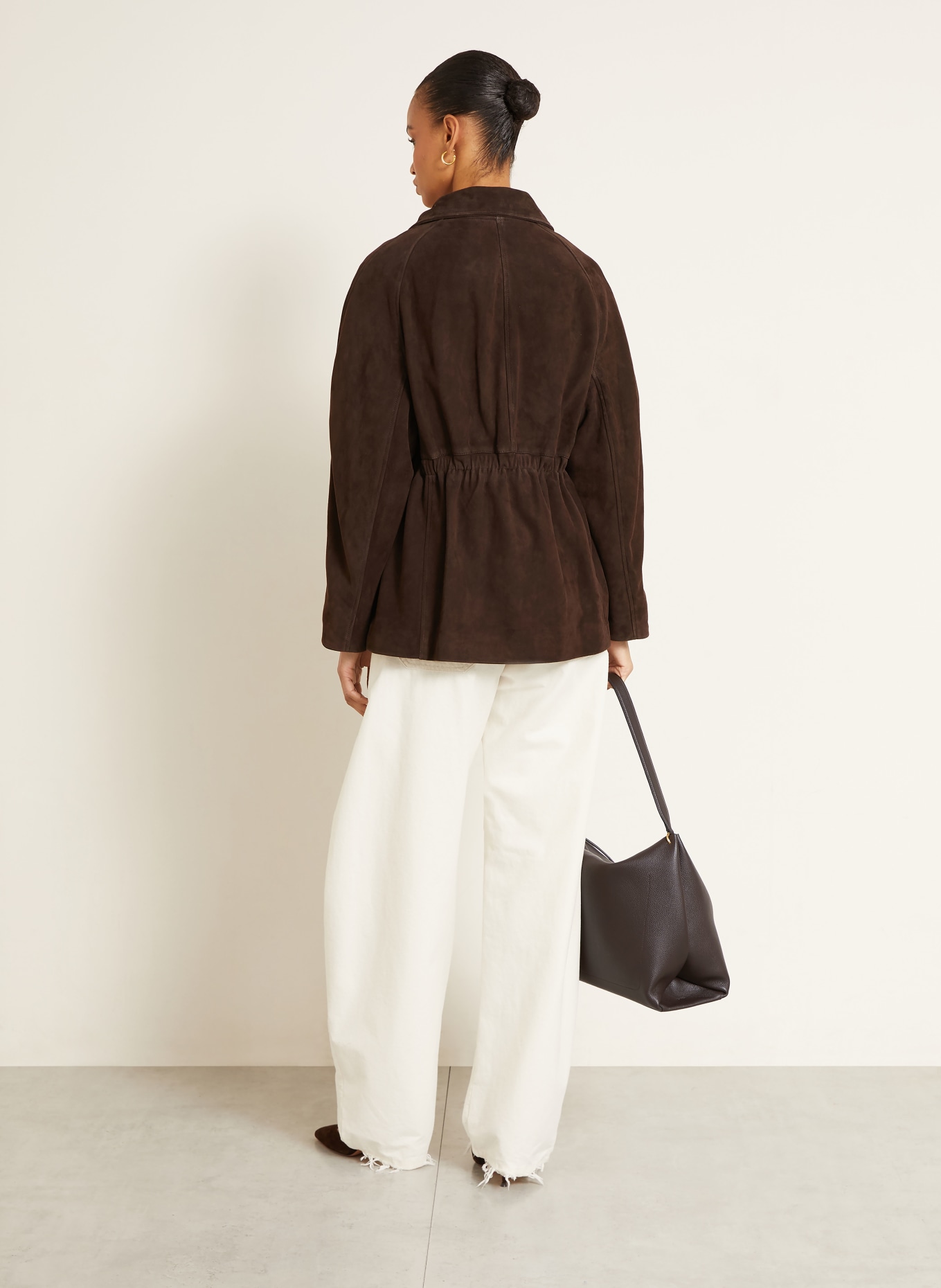 NOUR HAMMOUR Lederjacke QUAI: DUNKELBRAUN