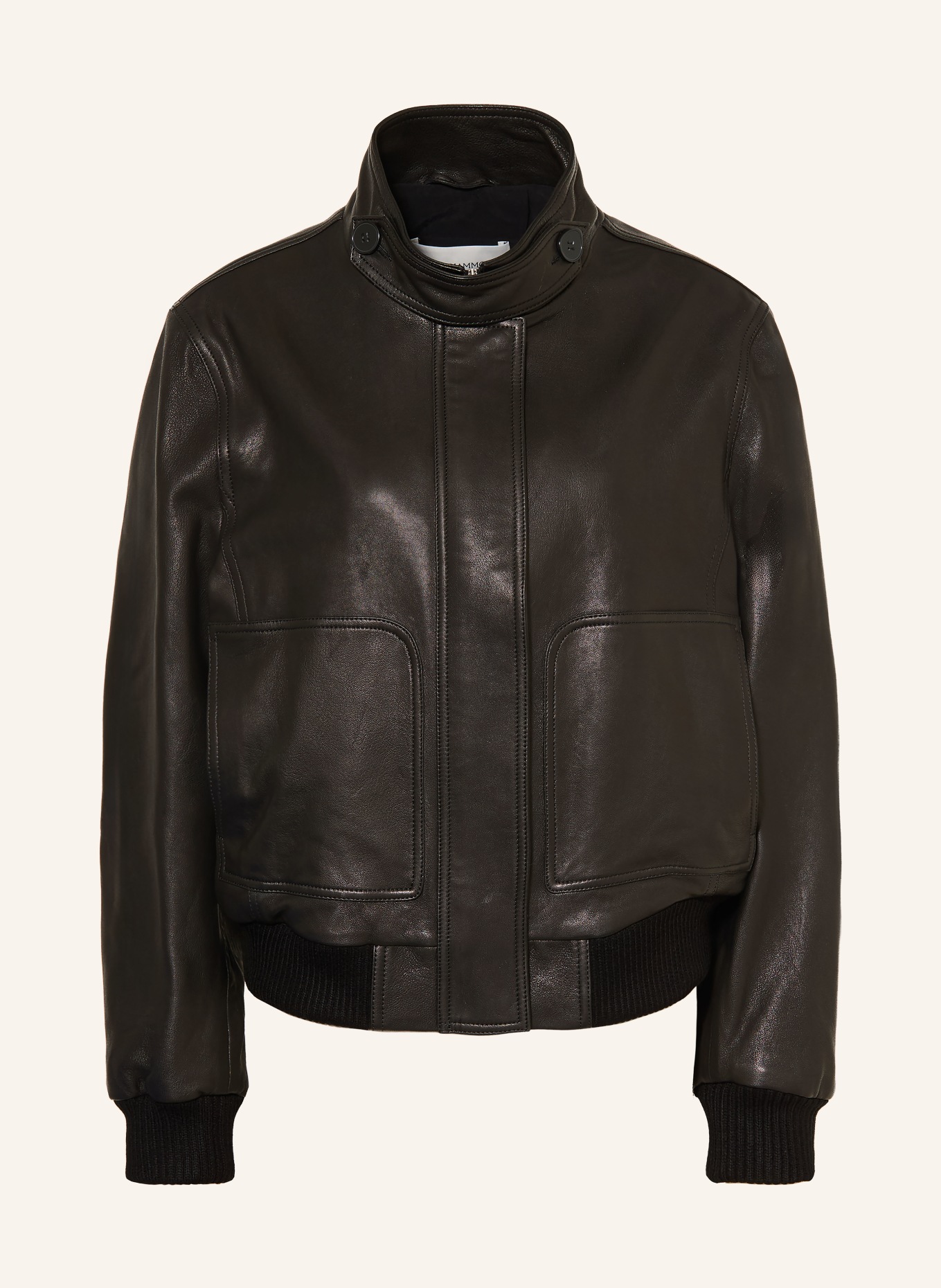 NOUR HAMMOUR Veste en cuir RIOS: NOIR