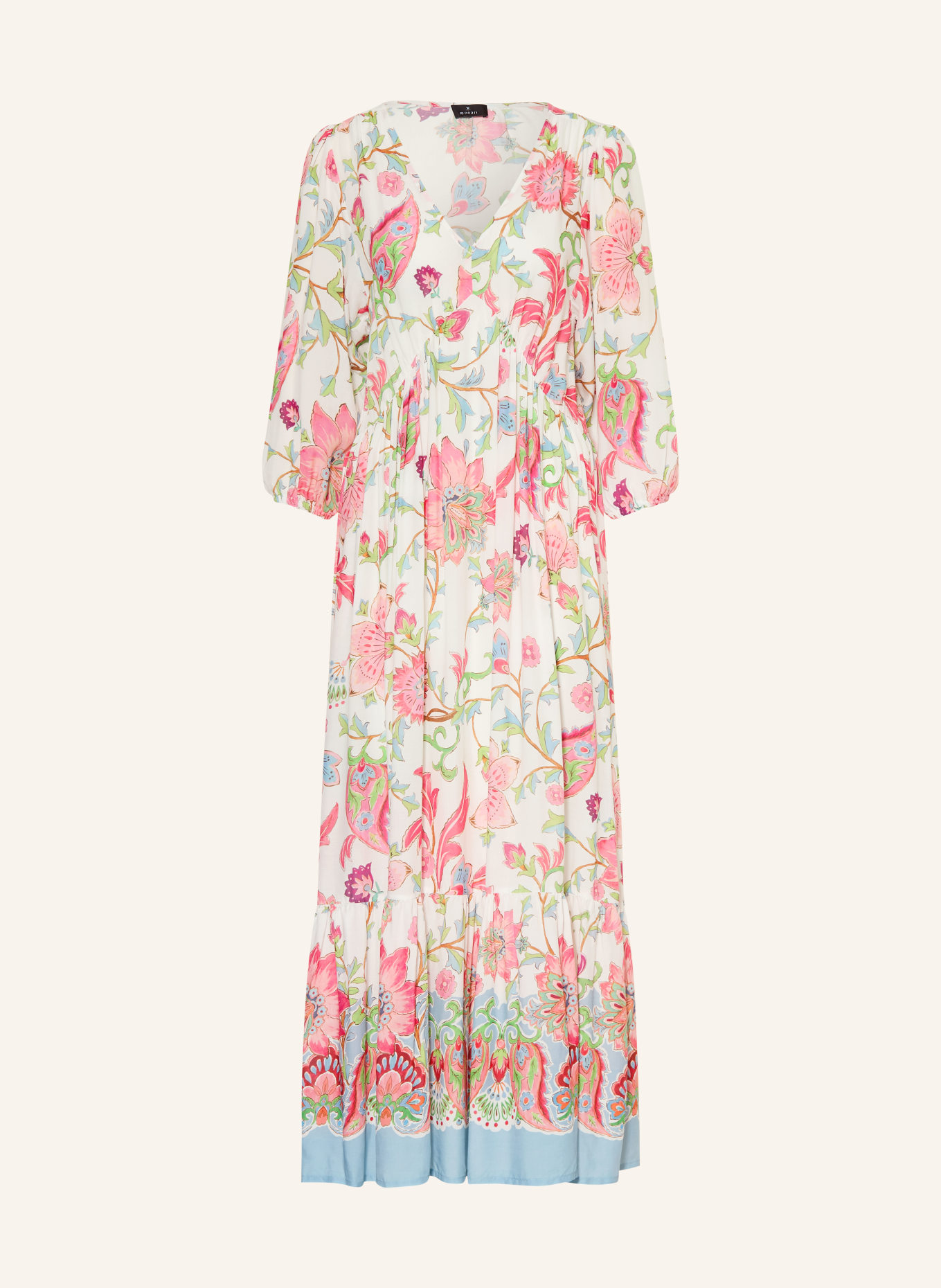 monari Kleid mit 3/4-Arm: CREME / ROSÉ / GRÜN