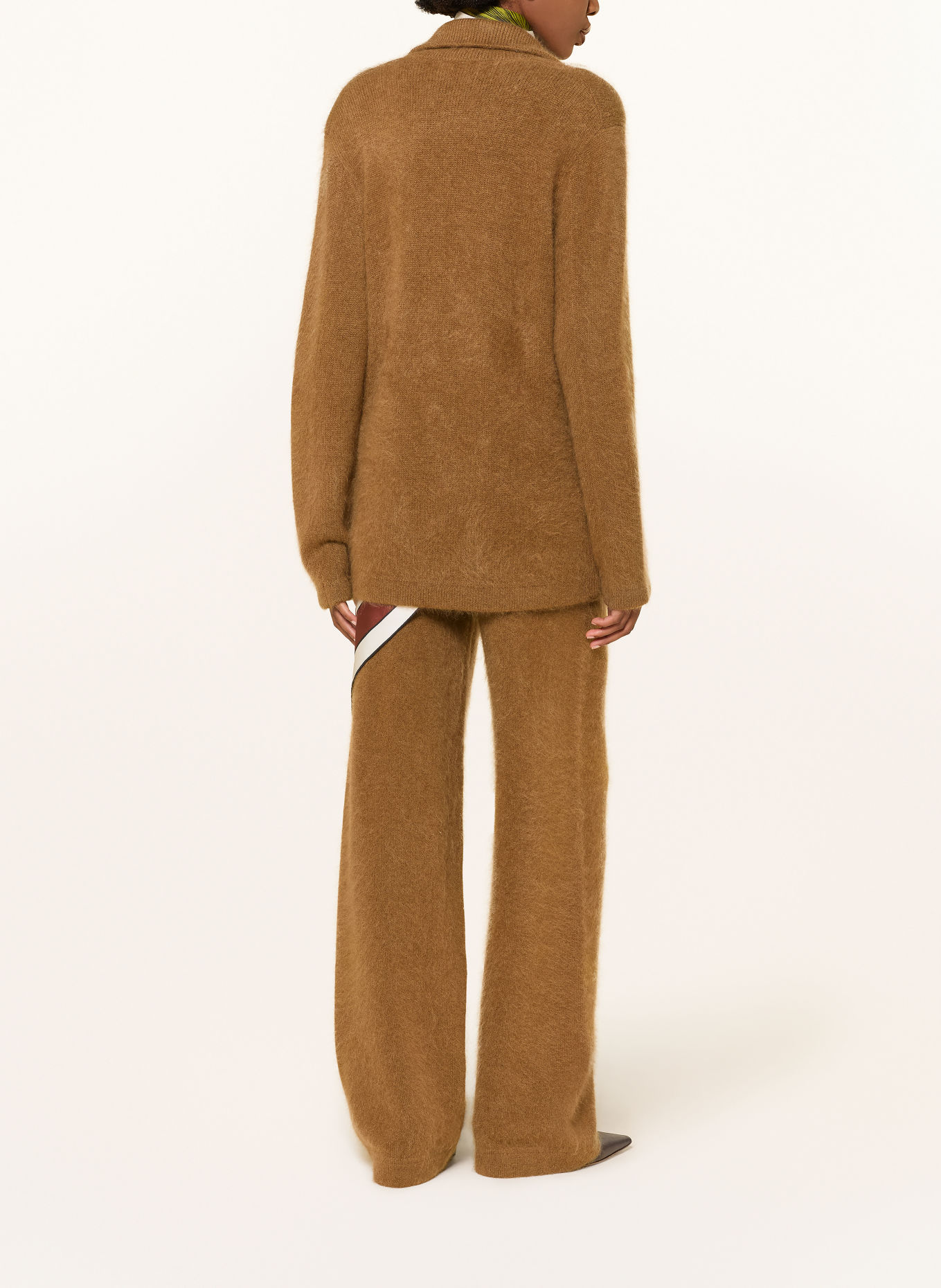 DOROTHEE SCHUMACHER Strikjakke FLUFFY STATEMENTS med kashmir: BRUN