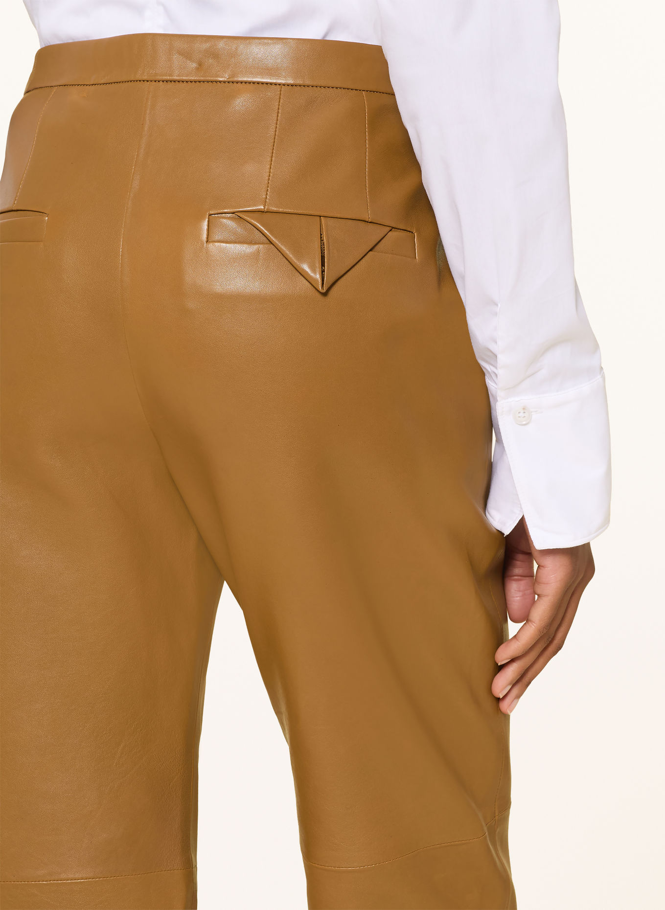DOROTHEE SCHUMACHER Leather pants: BROWN