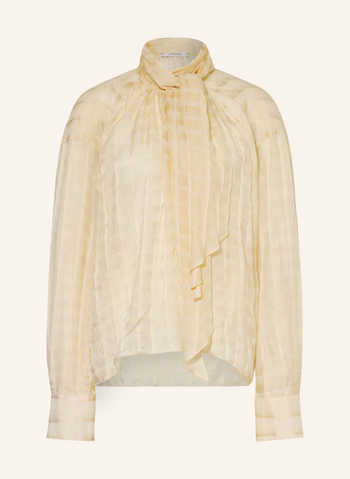 DOROTHEE SCHUMACHER Schluppenbluse mit Seide: BEIGE
