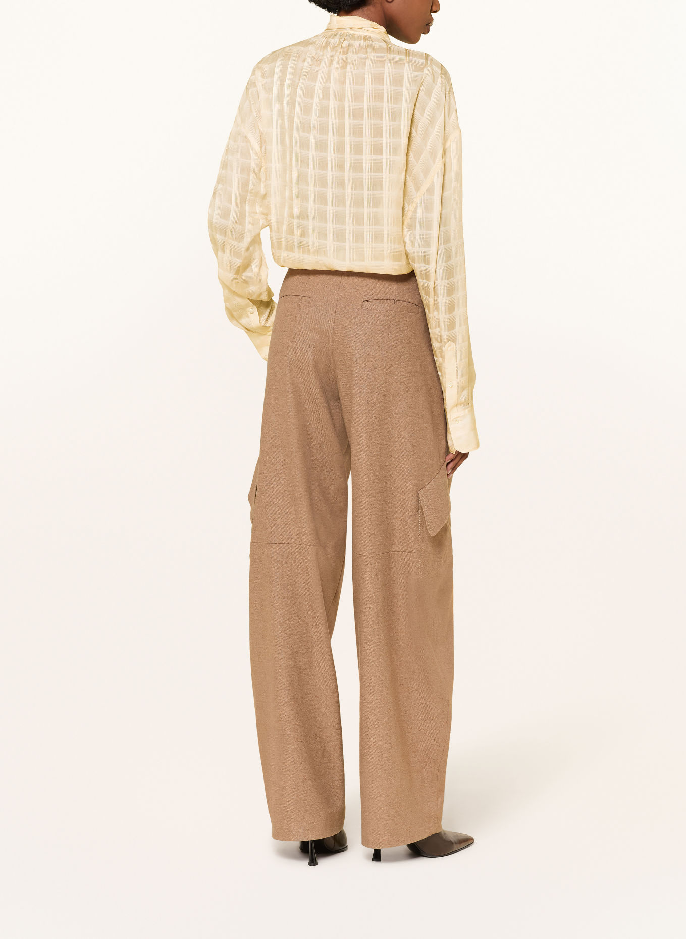 DOROTHEE SCHUMACHER Schluppenbluse mit Seide: BEIGE