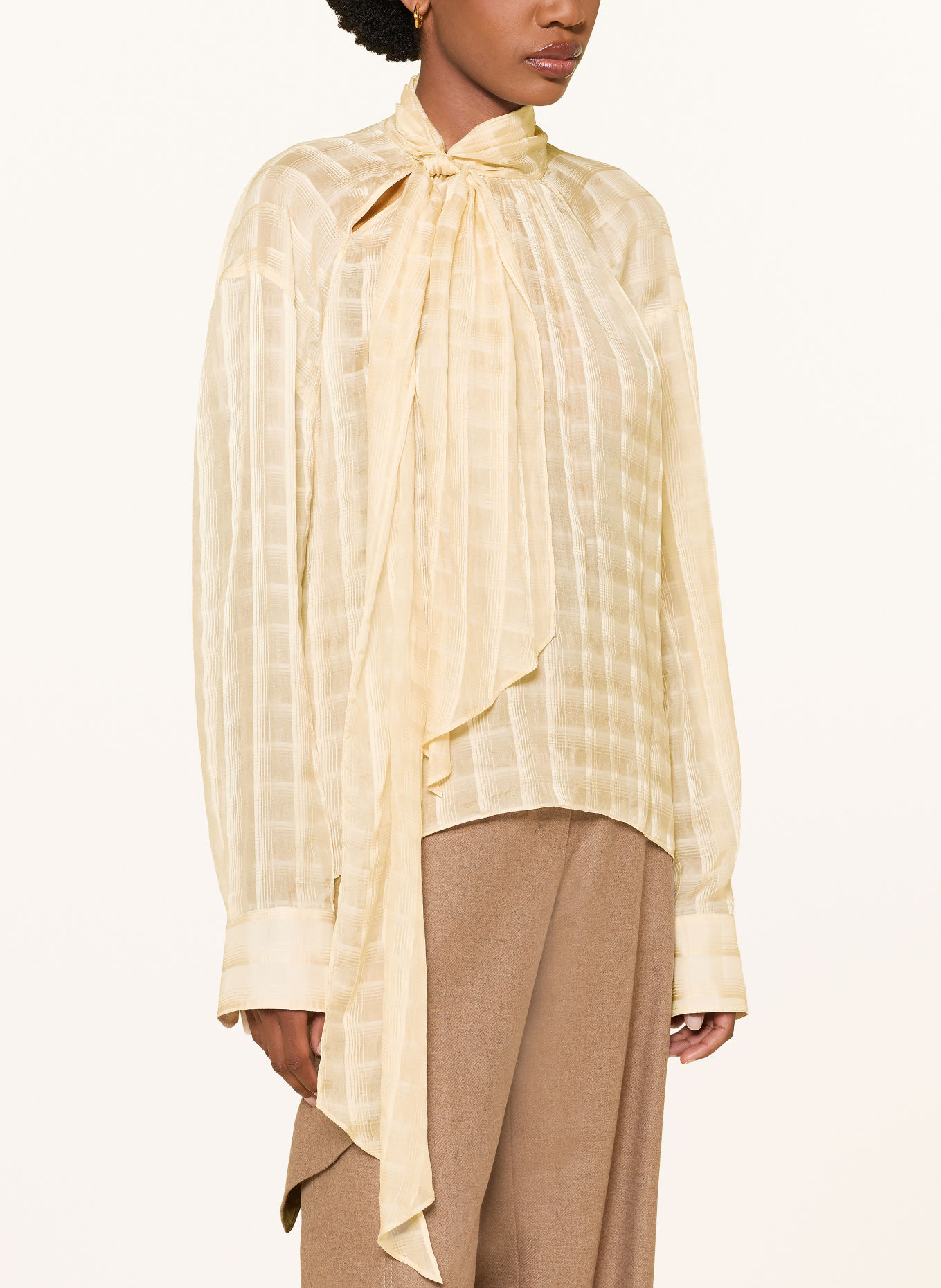 DOROTHEE SCHUMACHER Schluppenbluse mit Seide: BEIGE