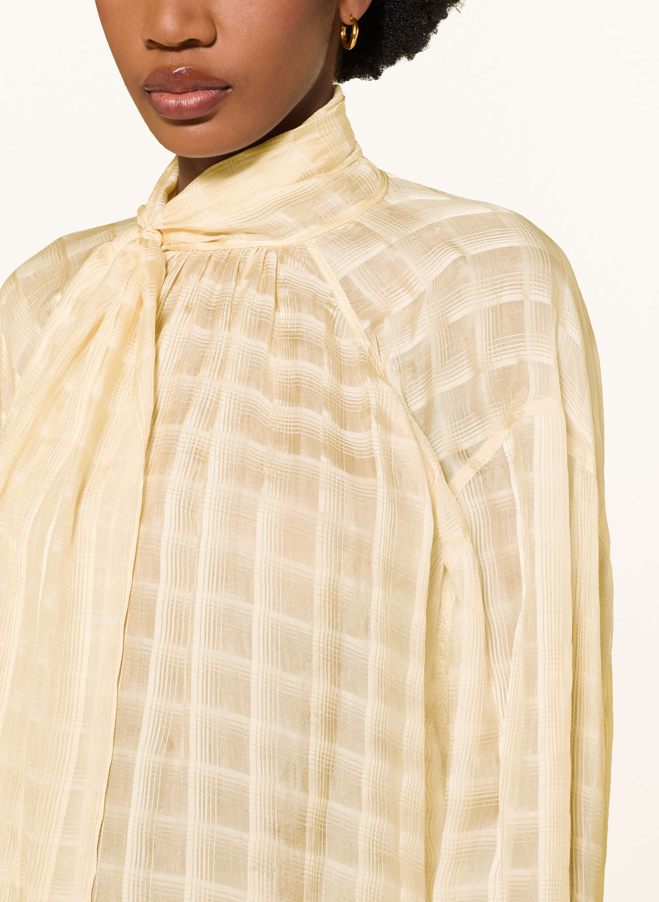 DOROTHEE SCHUMACHER Schluppenbluse mit Seide: BEIGE