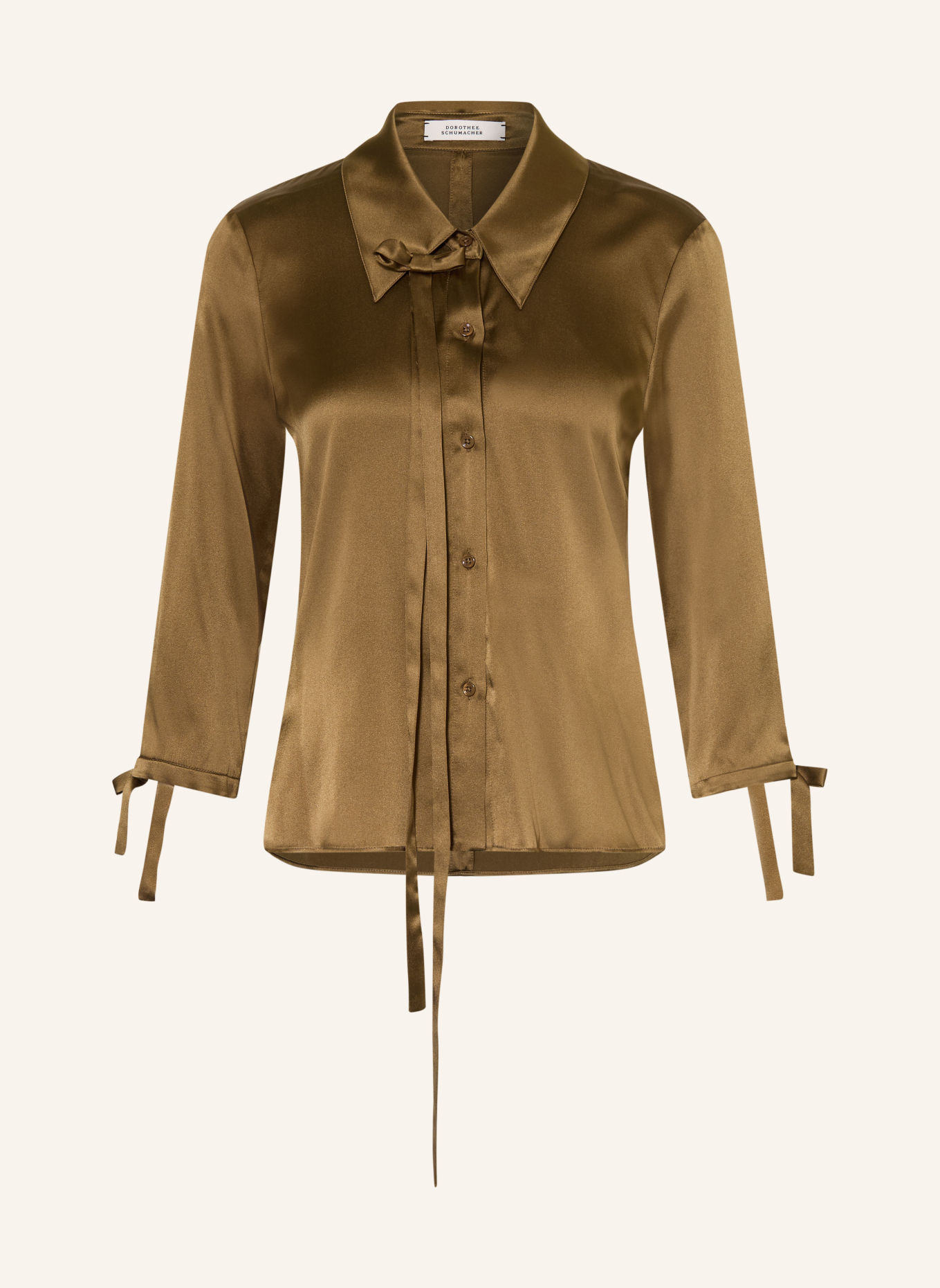 DOROTHEE SCHUMACHER Hemdbluse SENSE OF SHINE: KHAKI