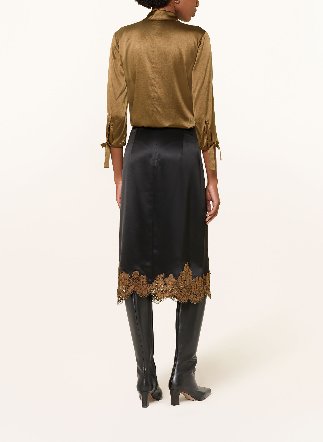 DOROTHEE SCHUMACHER Hemdbluse SENSE OF SHINE: KHAKI