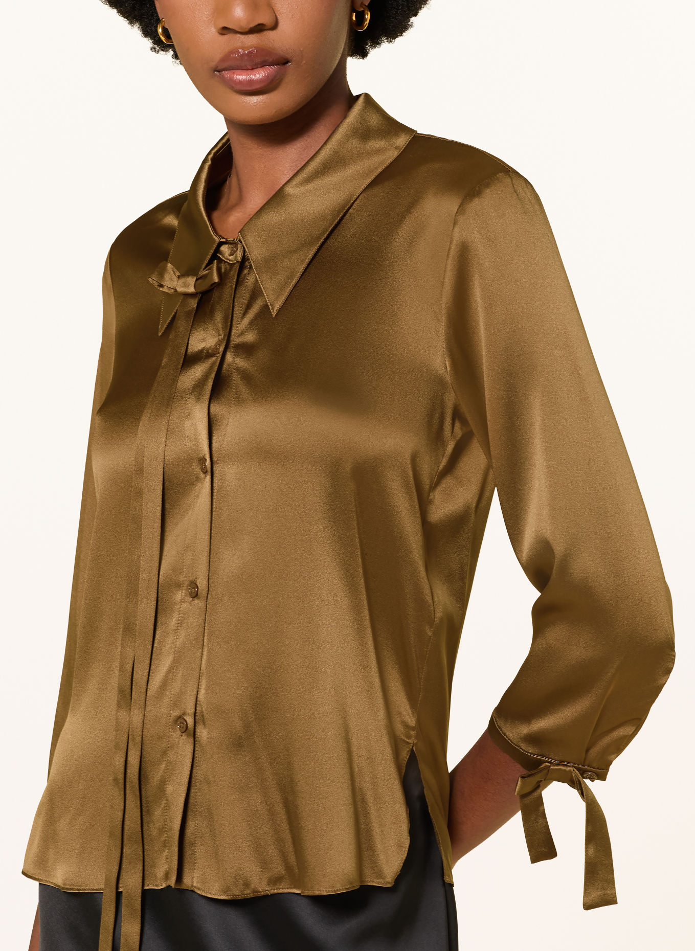 DOROTHEE SCHUMACHER Hemdbluse SENSE OF SHINE: KHAKI